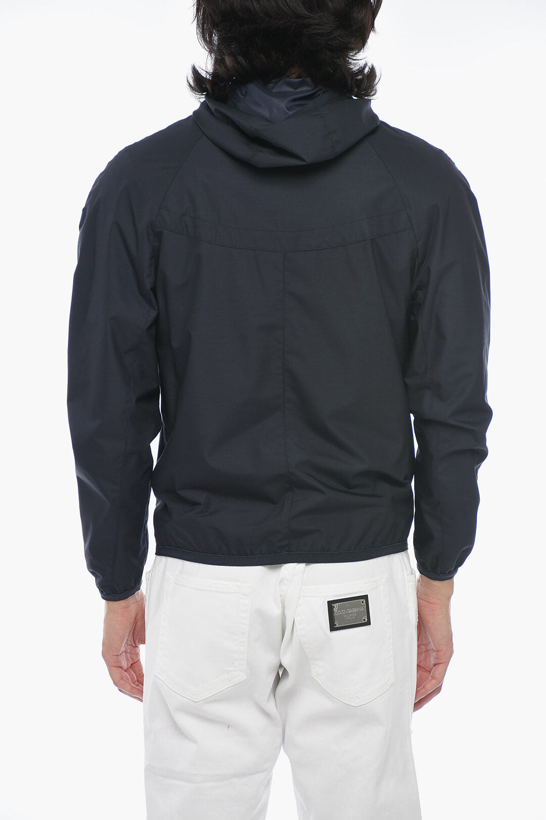 Corneliani 2405~ID Solid-Color Hooded Jacket, view 2
