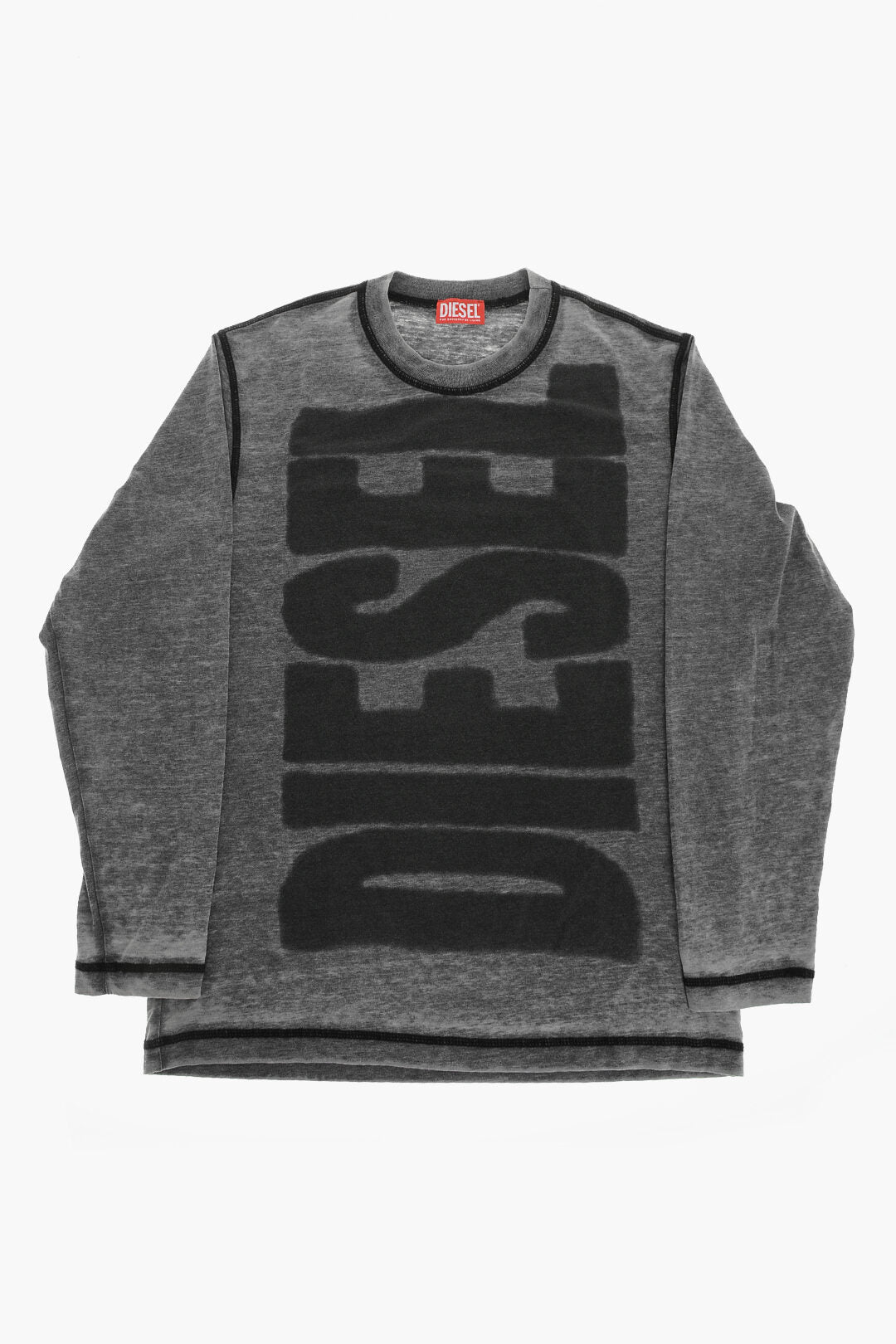 Diesel Kids 0470~Cotton Crewneck T-Shirt With Shaded Effect