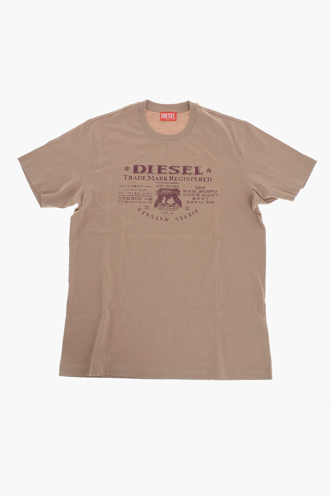 Diesel Kids 2500~Cotton Crewneck T-Shirt with Maxi Front Print