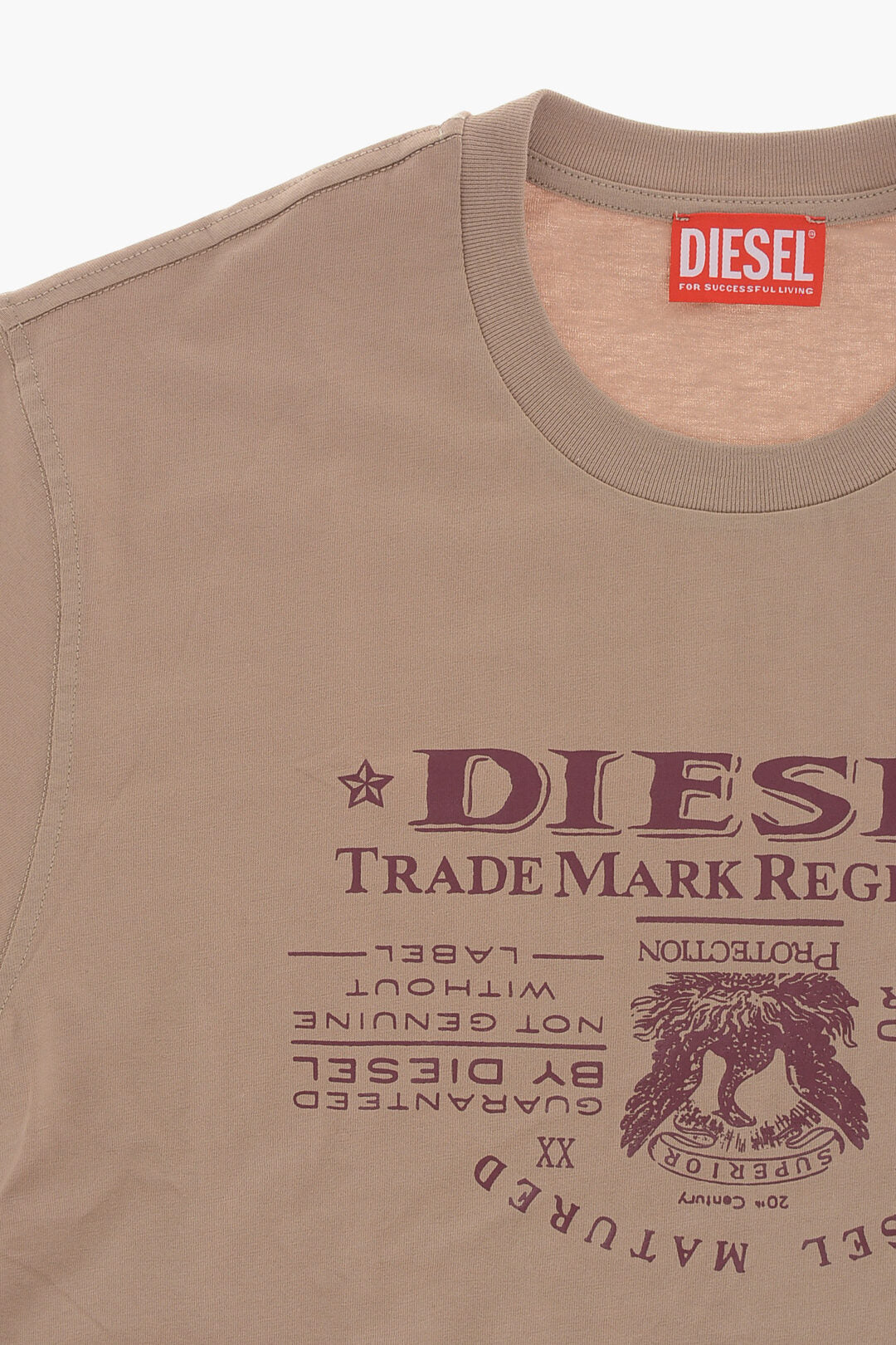 Diesel Kids 2500~Cotton Crewneck T-Shirt with Maxi Front Print, view 2