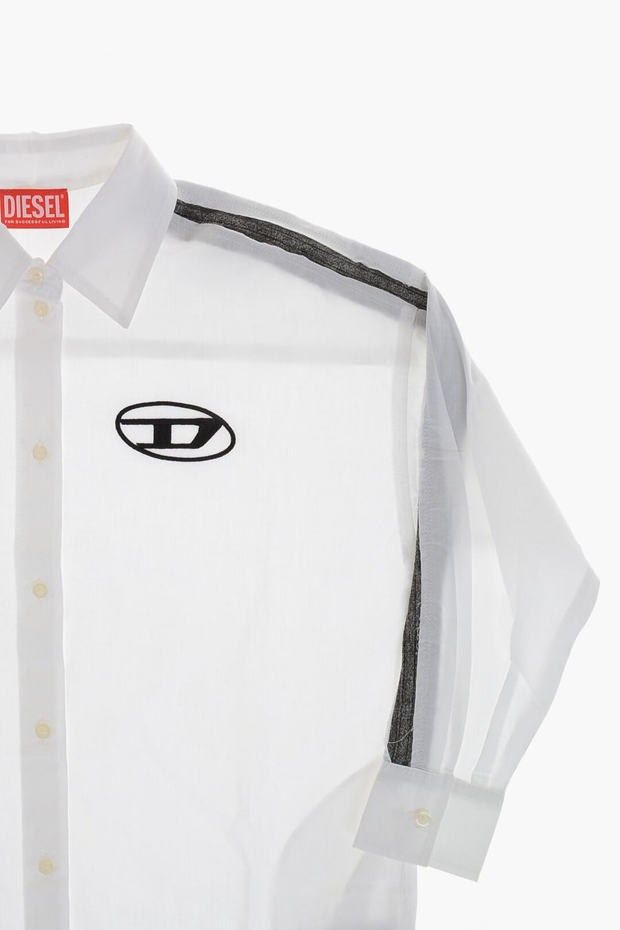 Diesel Kids 0405~Cotton Shirt Dress with Contrasting Monogram, view 2
