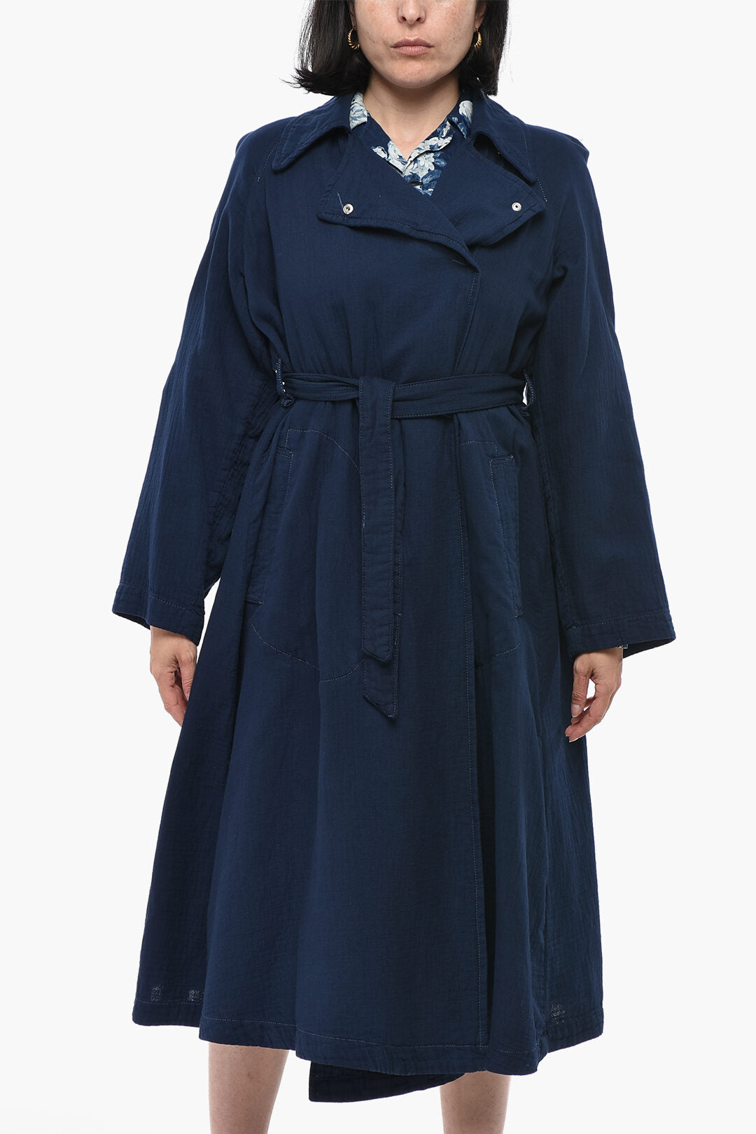 Armani 2405~EMPORIO Double-Breasted Belted Coat