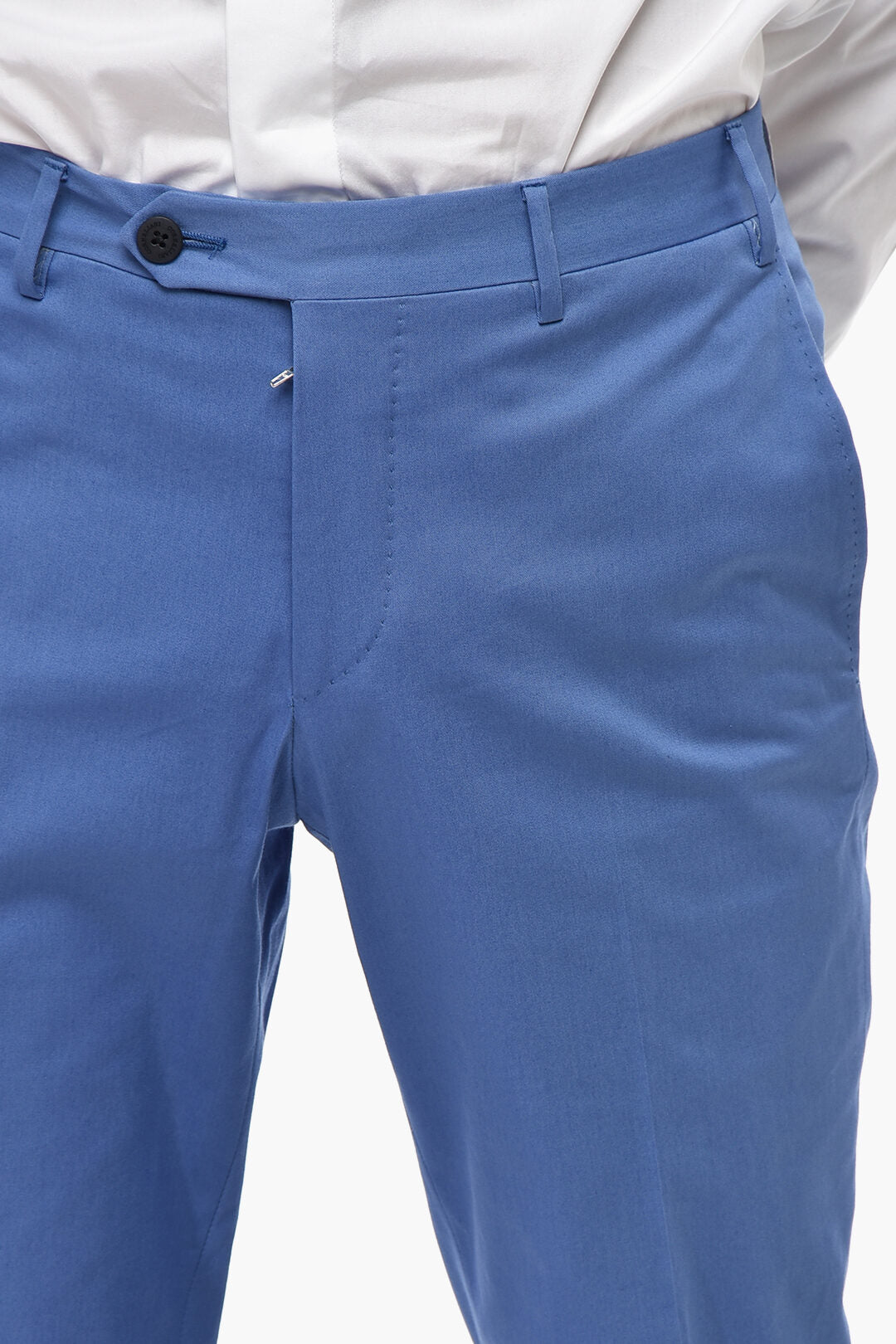 Corneliani 2405~Stretch-Cotton Plain Pants ACADEMY, view 2