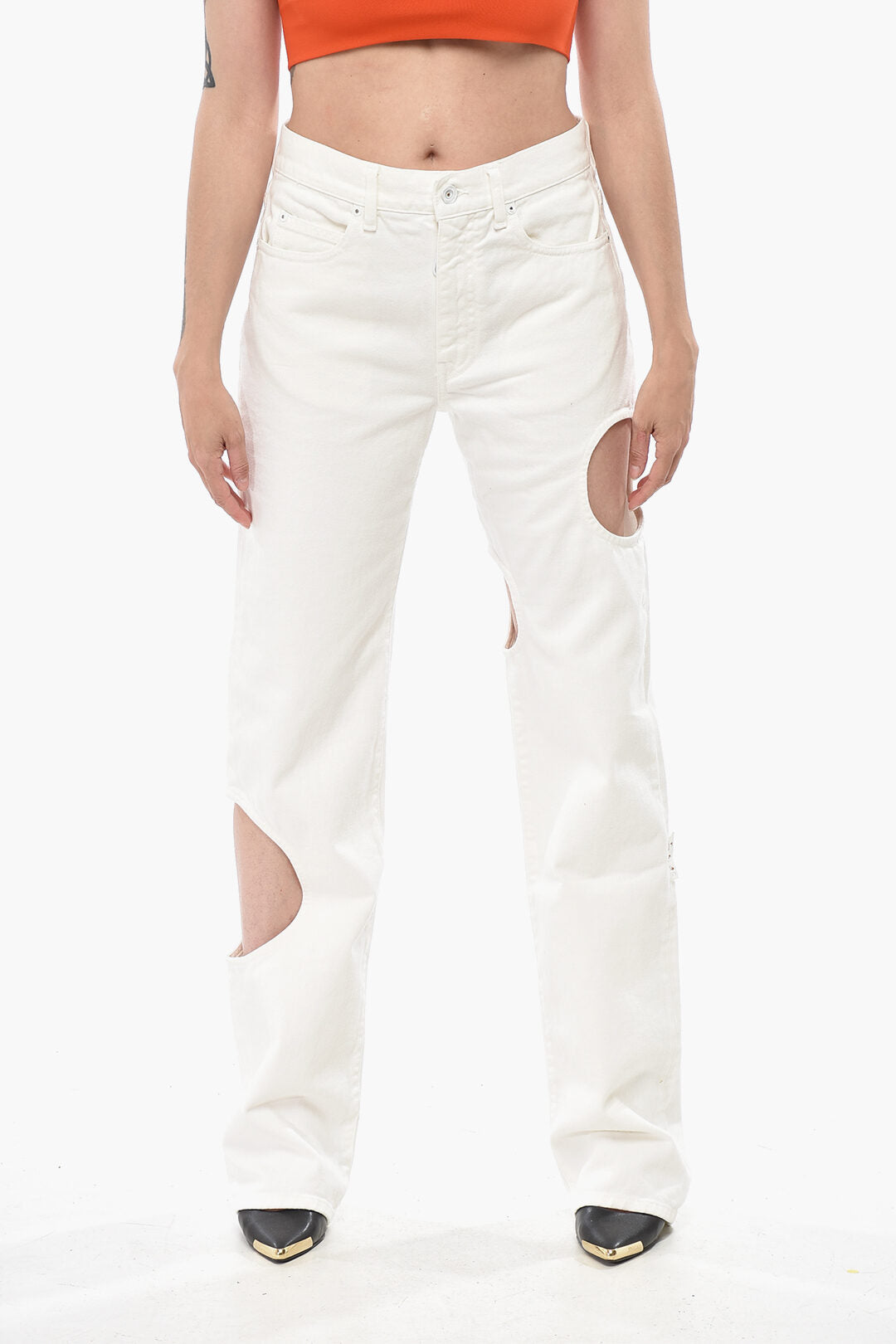 Off-White 2405~PERMANENT Baggy-Fit Jeans METEOR 24cm