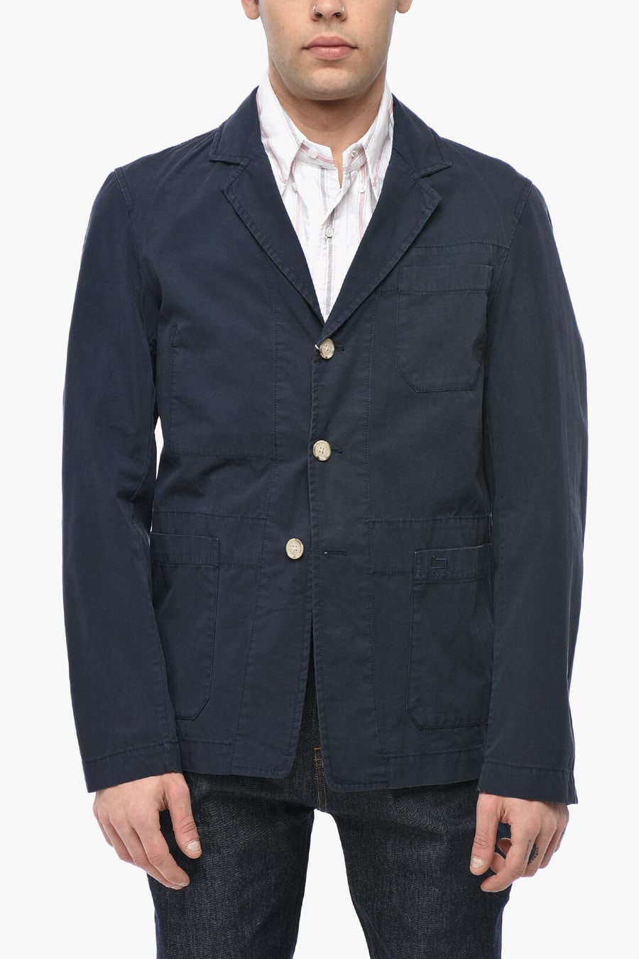 Woolrich 2405~Lightweight Cotton Blazer with Patch Pockets