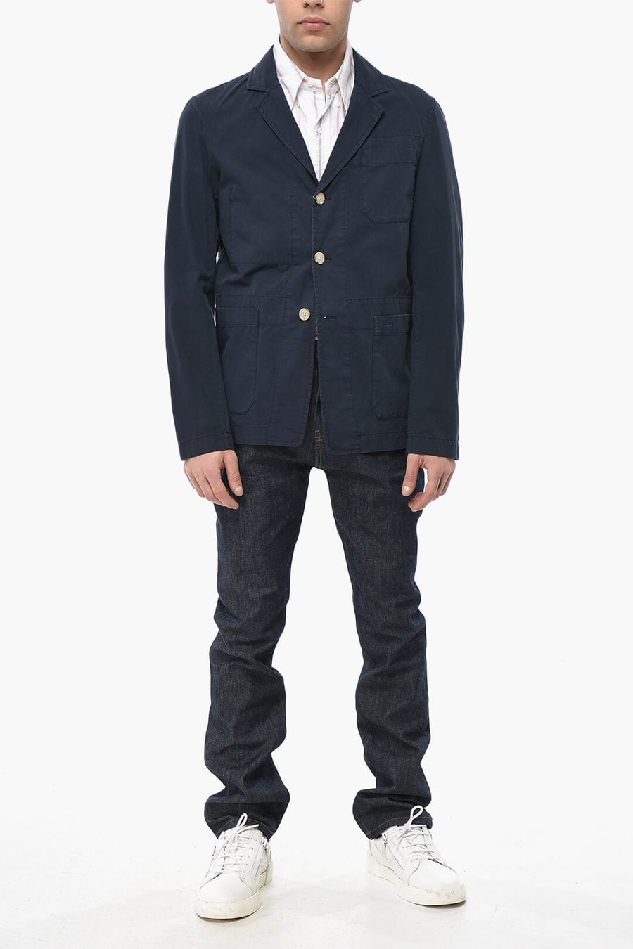 Woolrich 2405~Lightweight Cotton Blazer with Patch Pockets, view 3