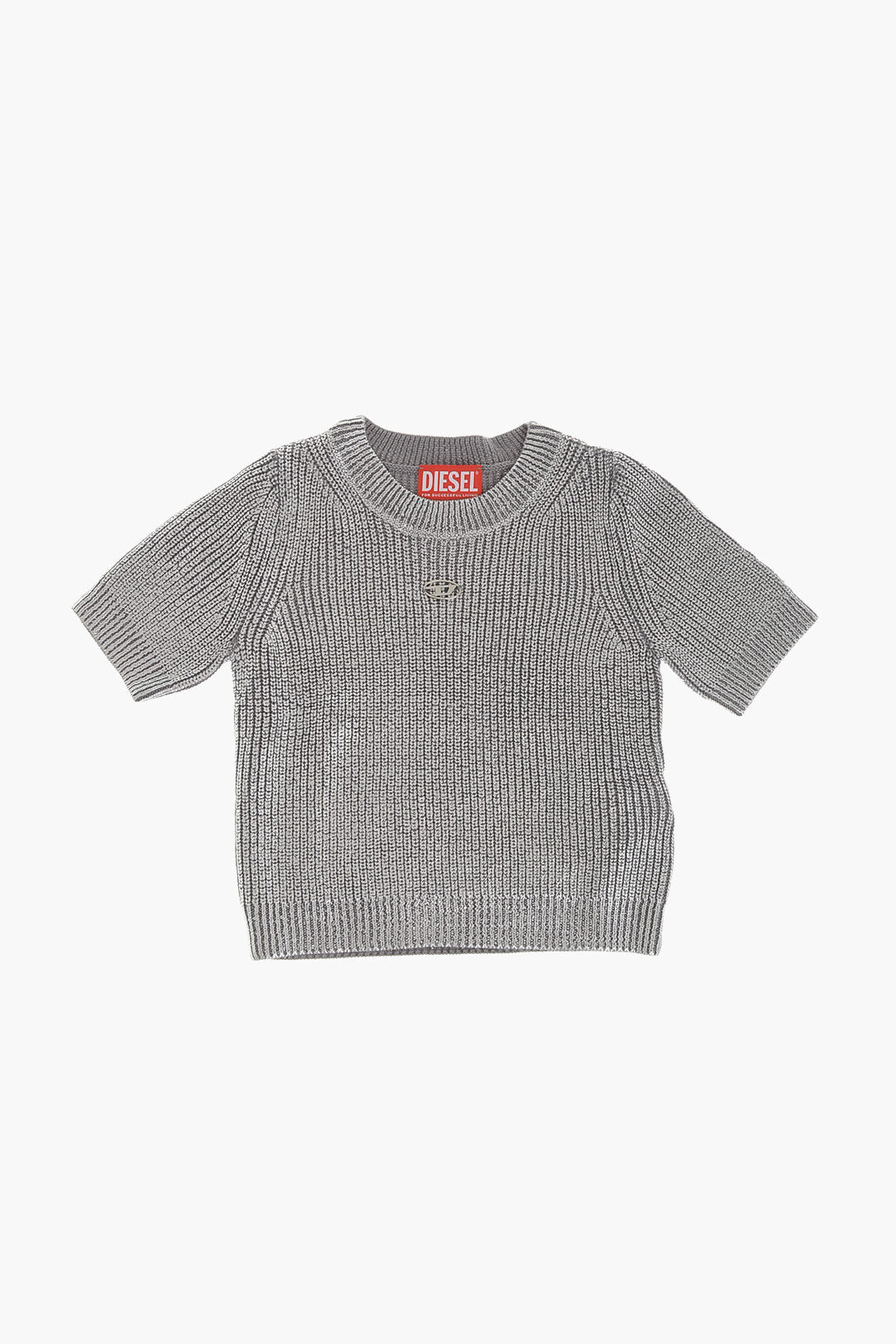 Diesel Kids 1050~Wool-Blend Crewneck Sweater with Metallic Effect
