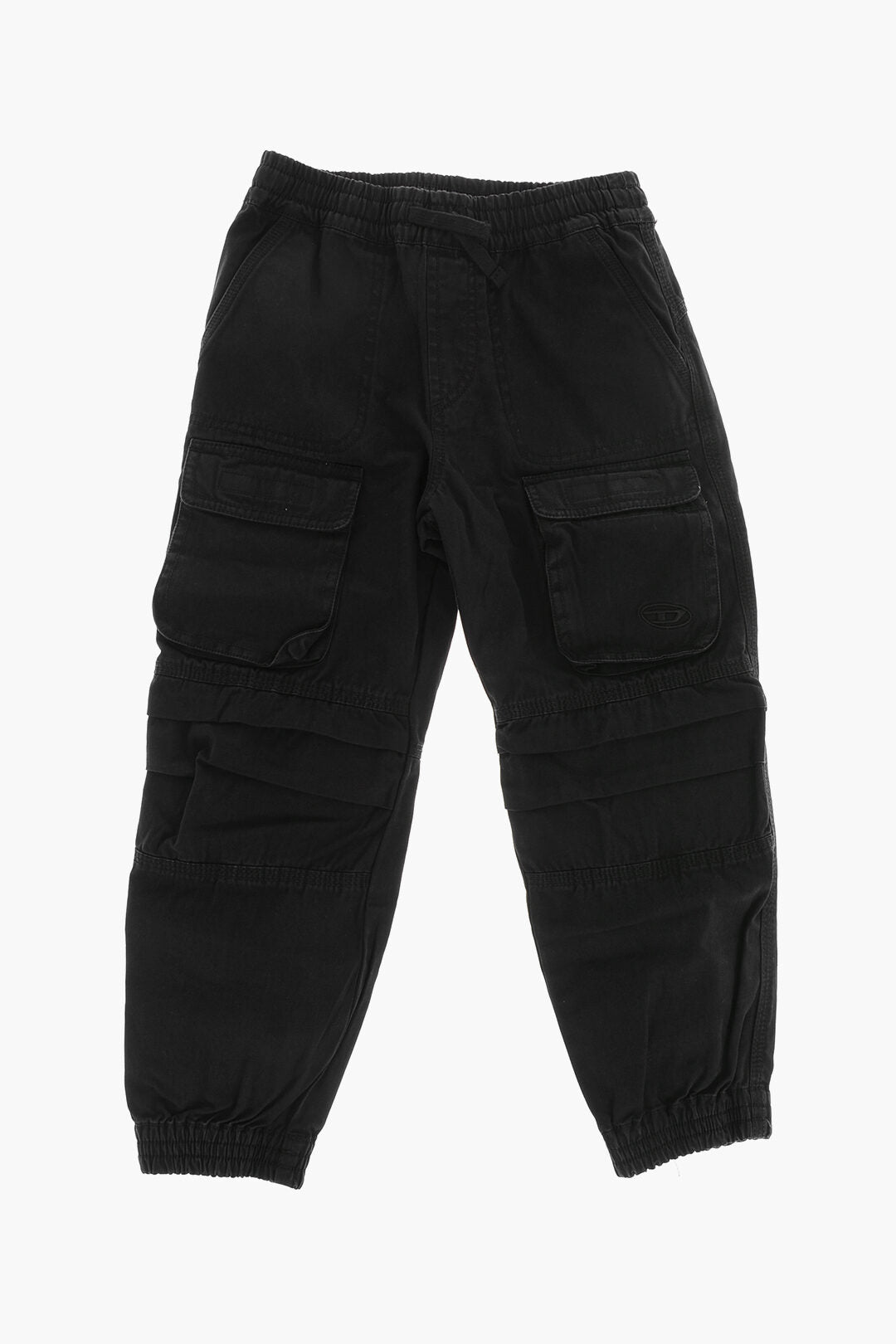 Diesel Kids 1500~Cotton Cargo Pants with Tone-on-Tone Monogram