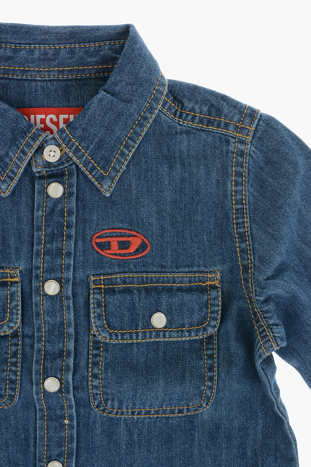 Diesel Kids 2405~Lightweight Denim Shirt with Double Chest Pocket