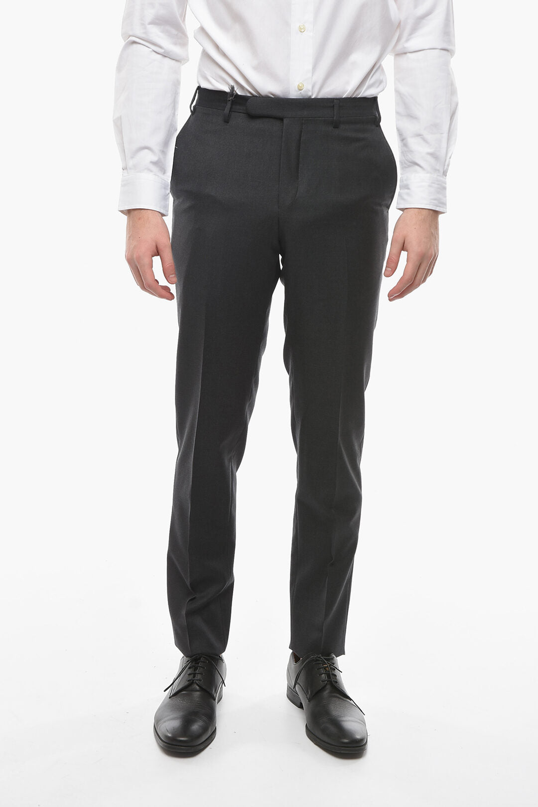 Corneliani 2470~Mid-Rise Virgin Wool Trousers