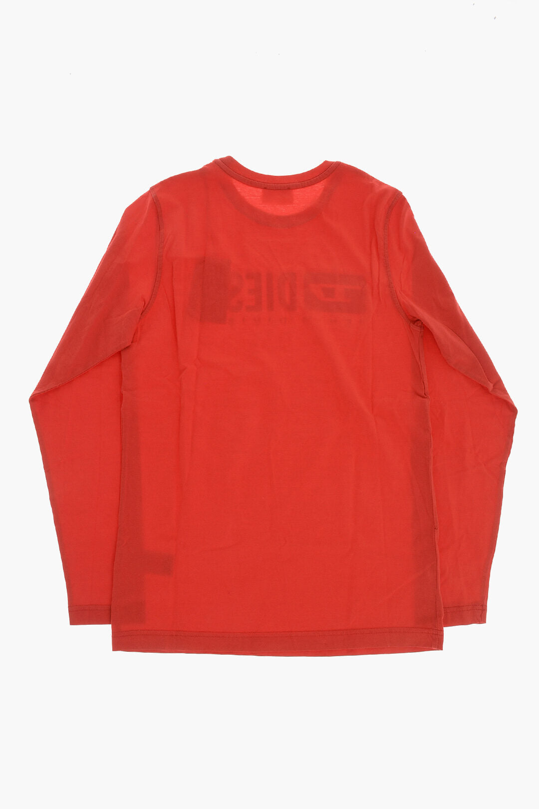 Diesel Kids 2550~Long-Sleeve Crew Neck T-Shirt with Faded Logo, view 2