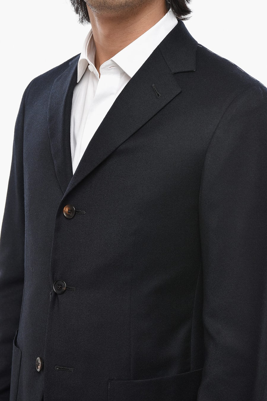 Corneliani 2405~CIRCLE Wool Unlined Blazer with Patch Pockets, view 2