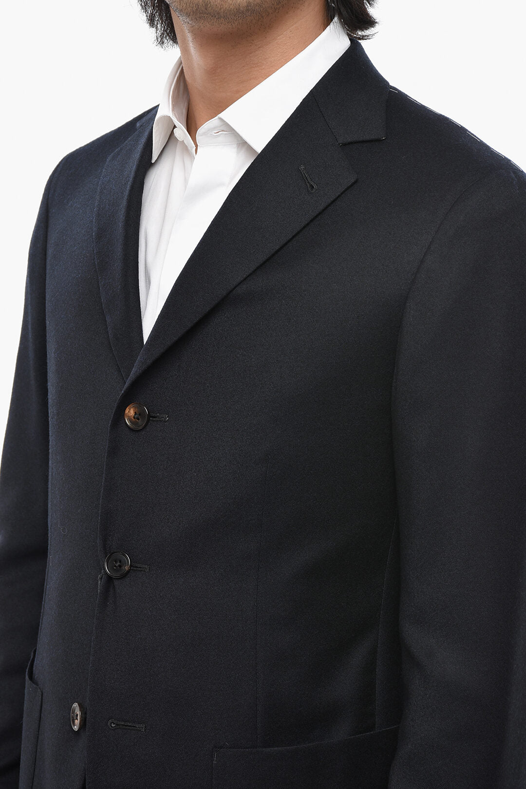 Corneliani 2405~CIRCLE Wool Unlined Blazer with Patch Pockets, view 2