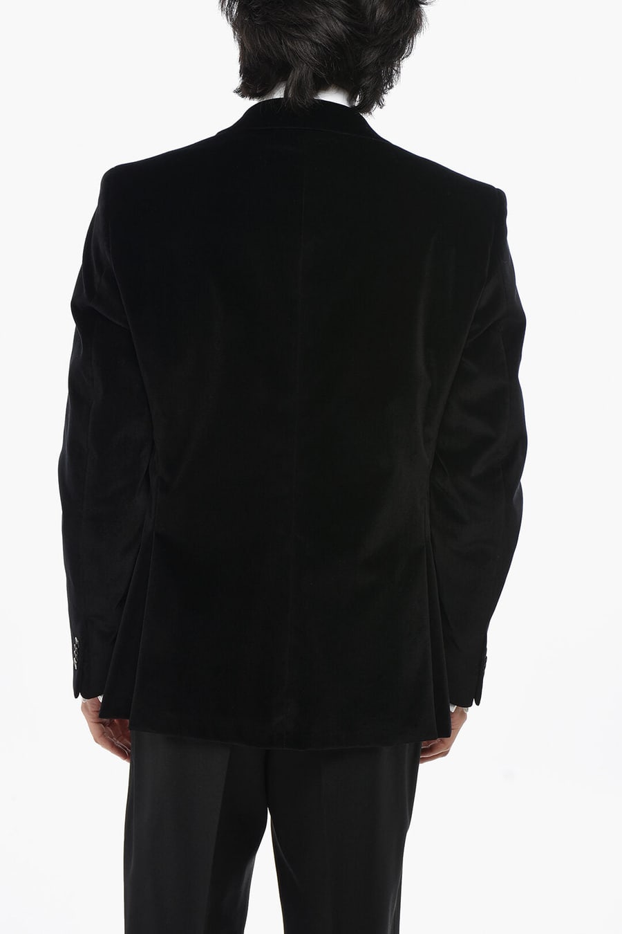 Corneliani 3500~CODE 2-Button Velour Jacket with Peak Lapel, view 2