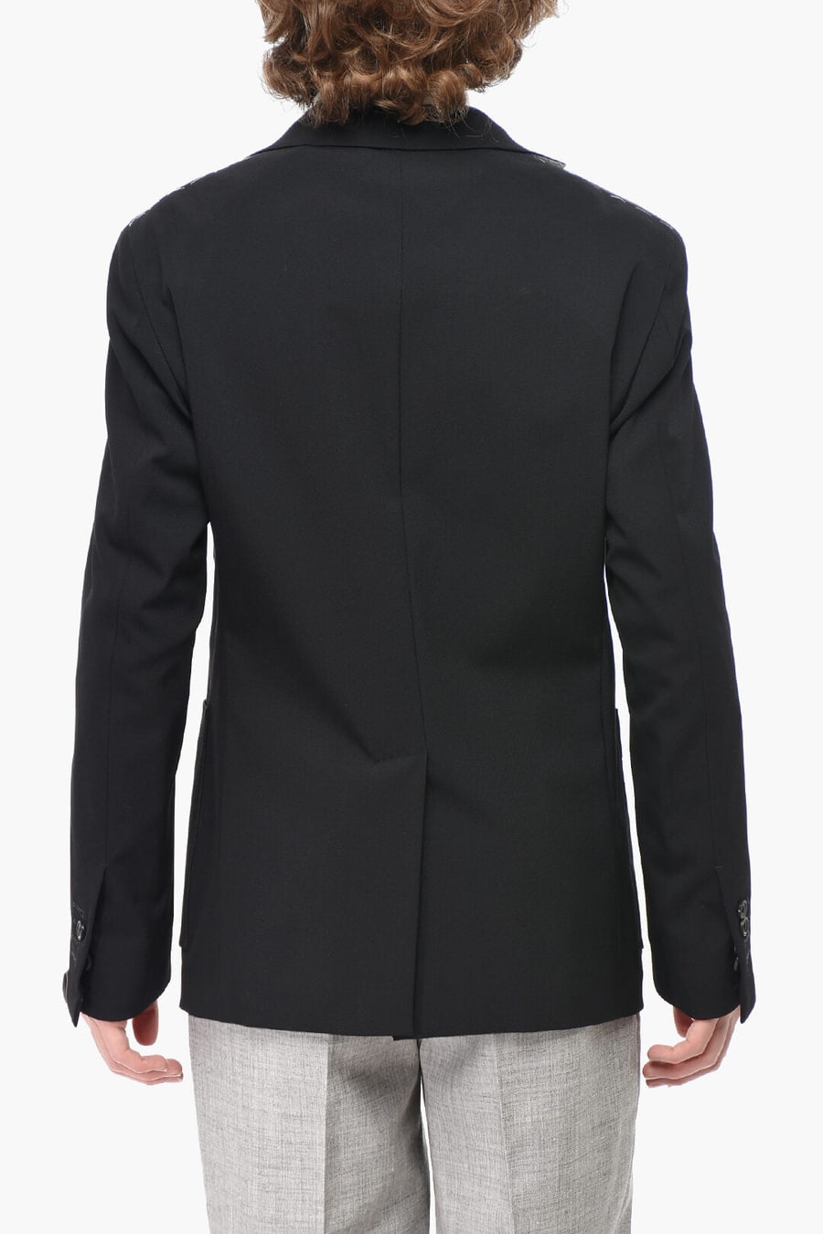 Corneliani 3500~CIRCLE Wool Blend Twill Blazer with Patch Pockets, view 2