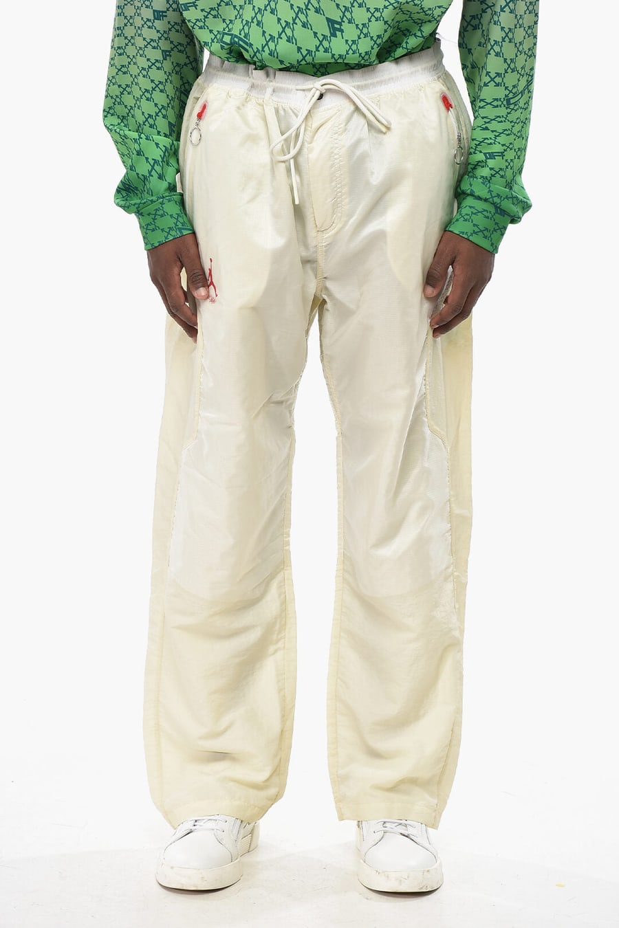 Off-White 2405~NIKE Nylon Pants With Elastic Waistband And Drawstring
