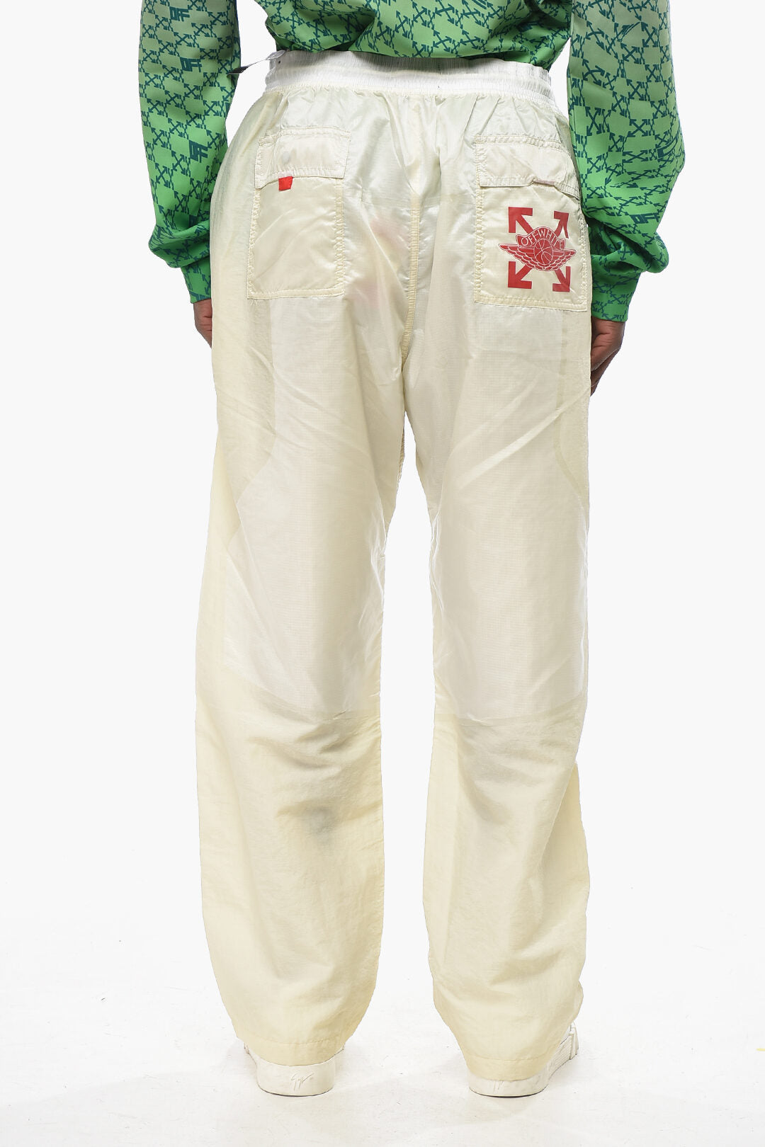 Off-White 2405~NIKE Nylon Pants With Elastic Waistband And Drawstring, view 2