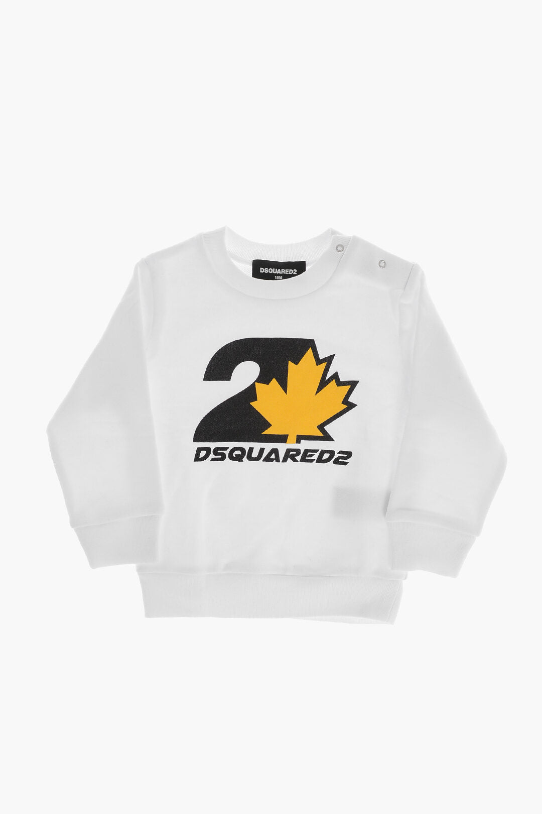 Dsquared2 Kids 0405~Brushed Cotton Crewneck Sweatshirt With Front Print
