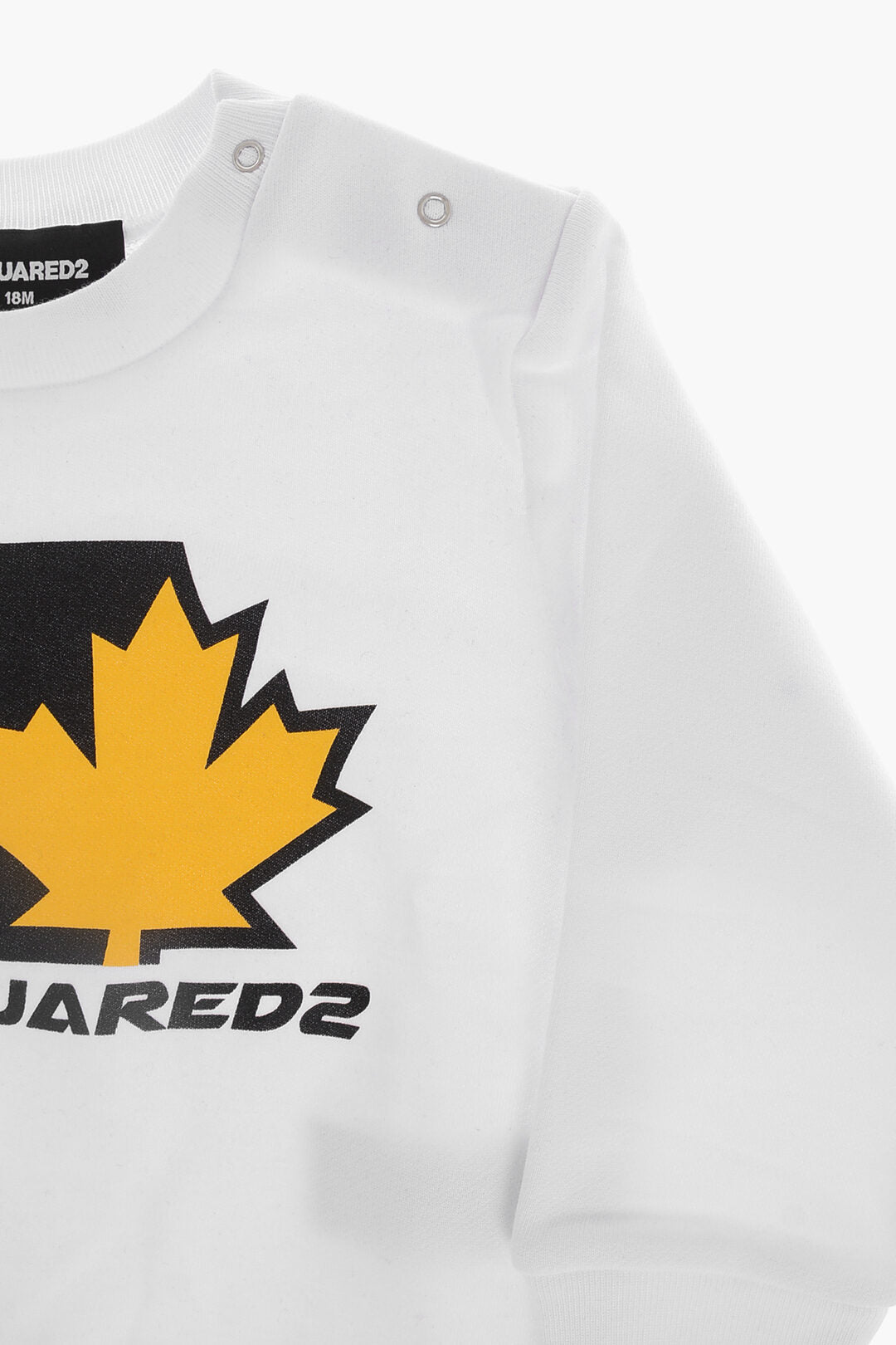 Dsquared2 Kids 0405~Brushed Cotton Crewneck Sweatshirt With Front Print, view 2