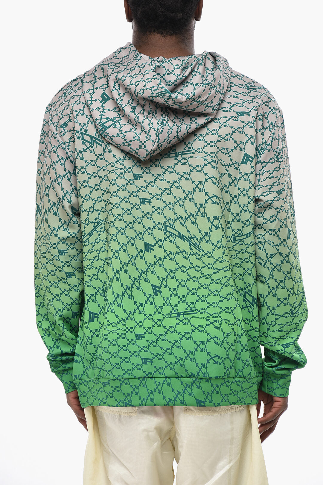 Off-White 2850~SPORTSWEAR Hooded Sweatshirt RTW Degradé Monogram Pattern