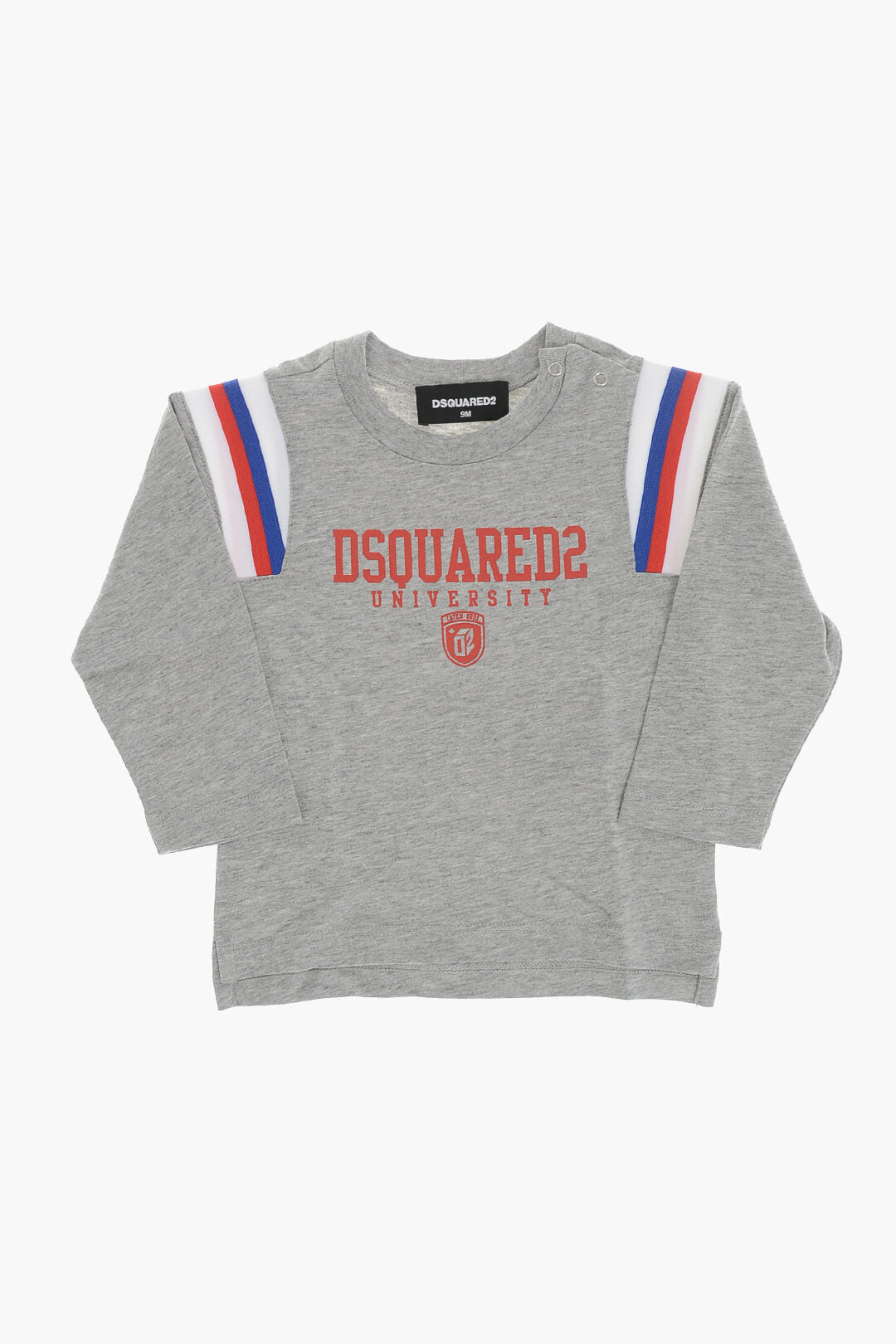 Dsquared2 Kids 0470~Long-Sleeve Crewneck T-Shirt With Contrast Details