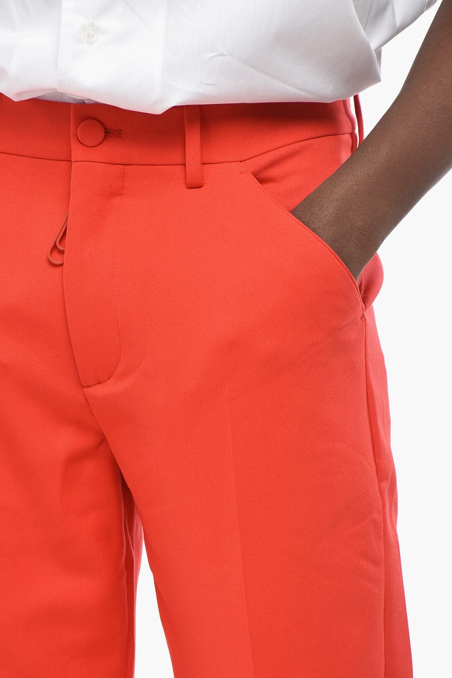 Off-White 2550~TAILORING Jersey Bootcut Trousers SAMBA, view 3