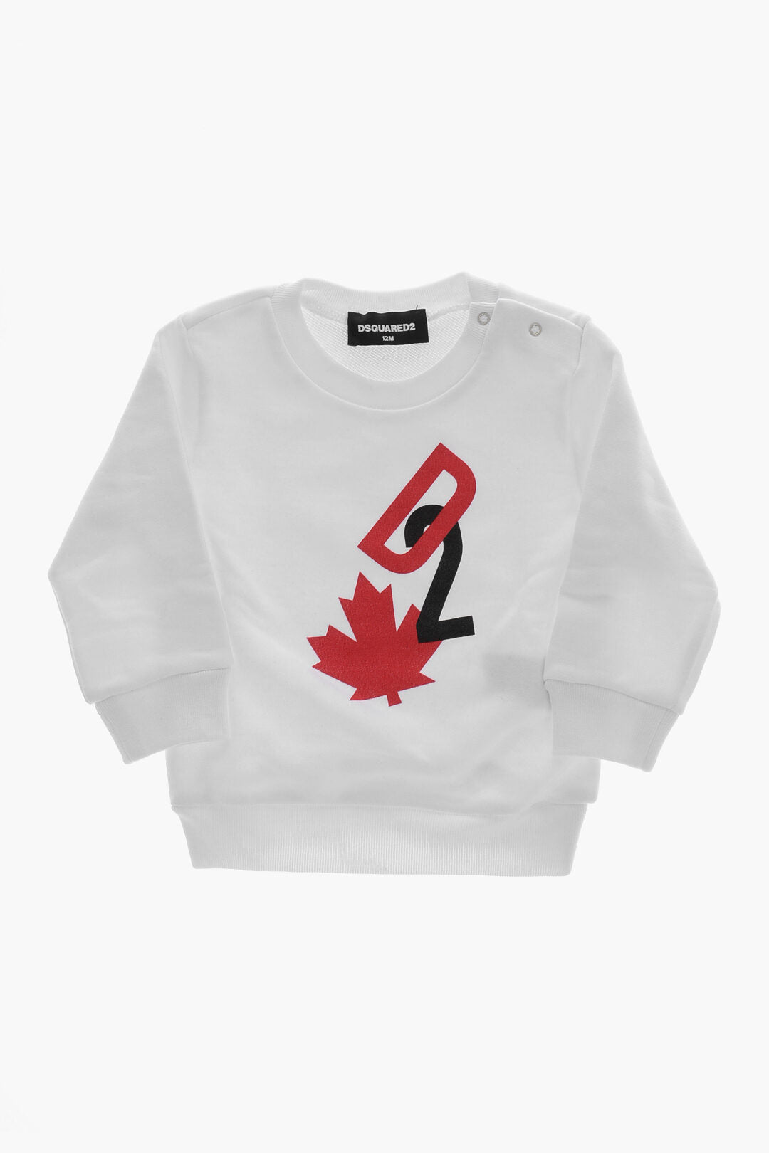 Dsquared2 Kids 0405~Crewneck Brushed Cotton Sweatshirt with Monogram