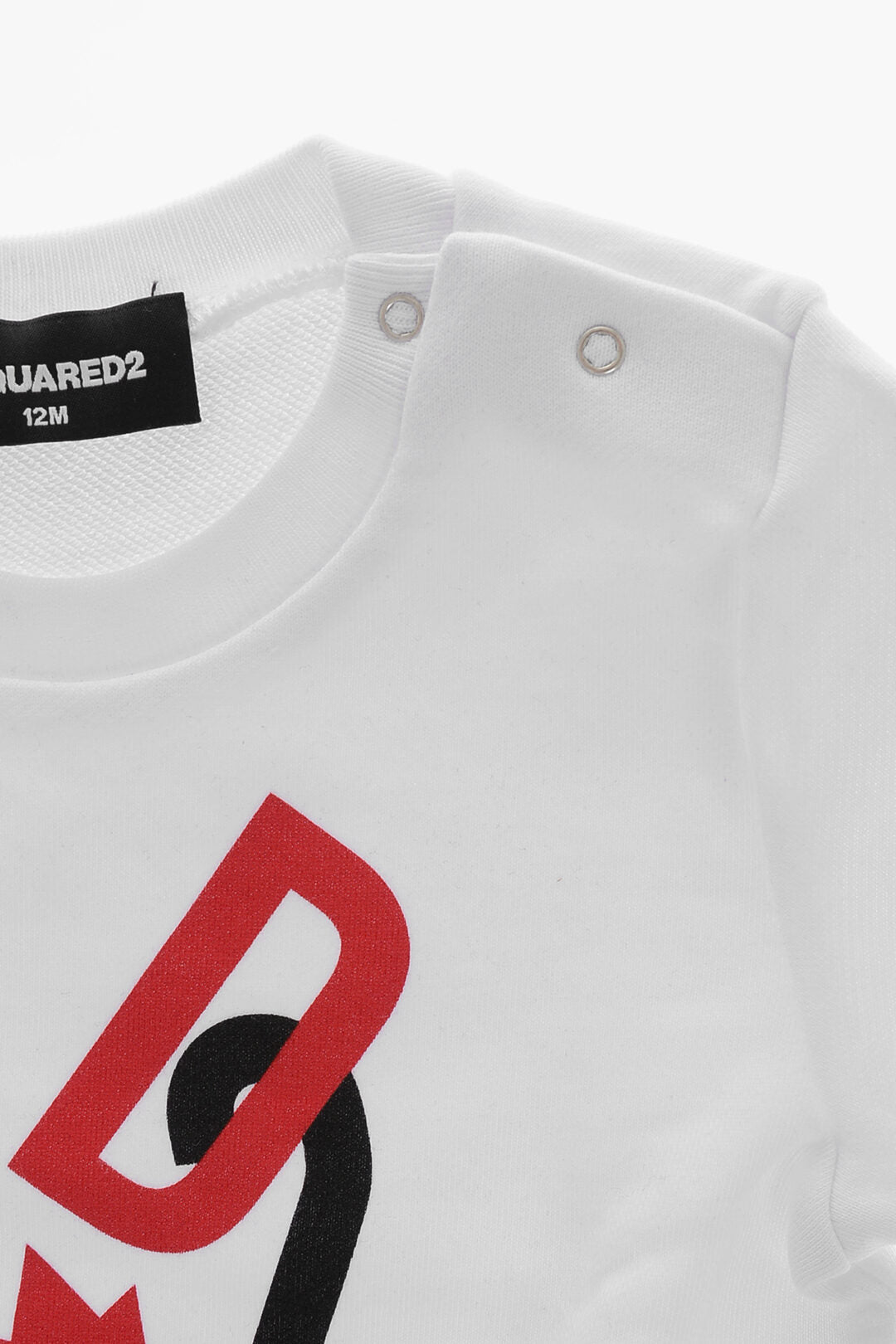 Dsquared2 Kids 0405~Crewneck Brushed Cotton Sweatshirt with Monogram, view 2