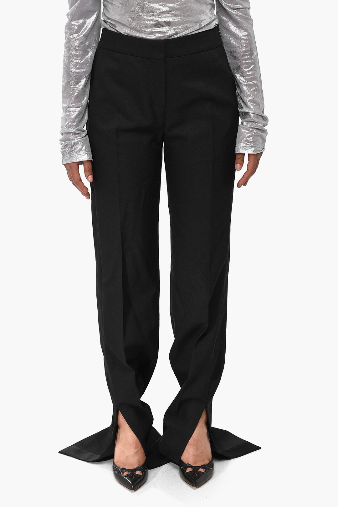 Off-White 3500~Twill Pants With Satin Side Stripes