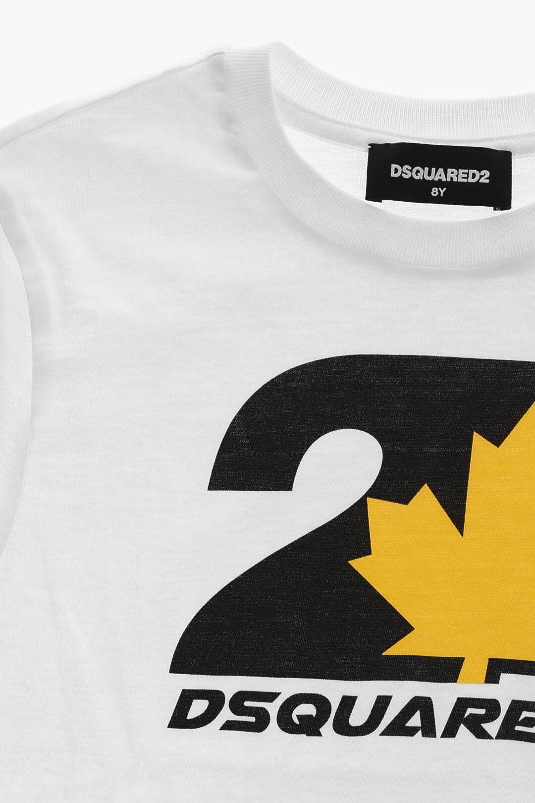 Dsquared2 Kids 0405~Cotton Crewneck T-Shirt with Front Print, view 2