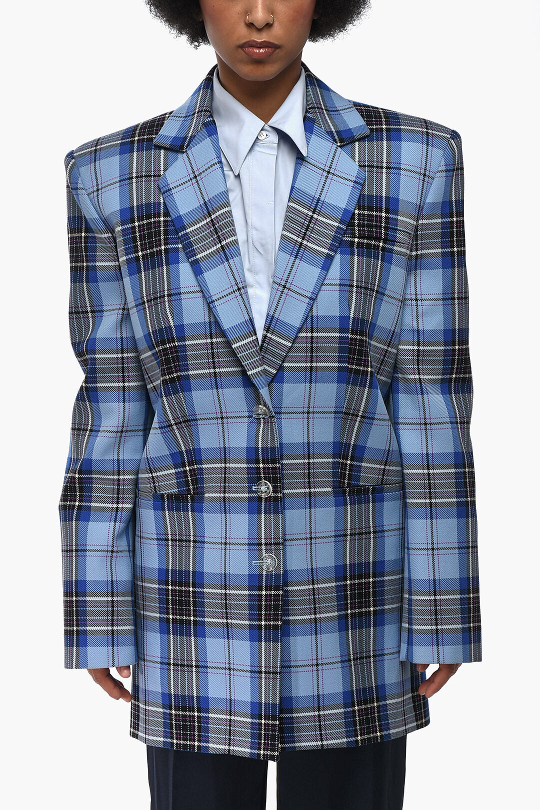 Off-White 2405~SEASONAL Blazer TOMBOY With Tartan Pattern