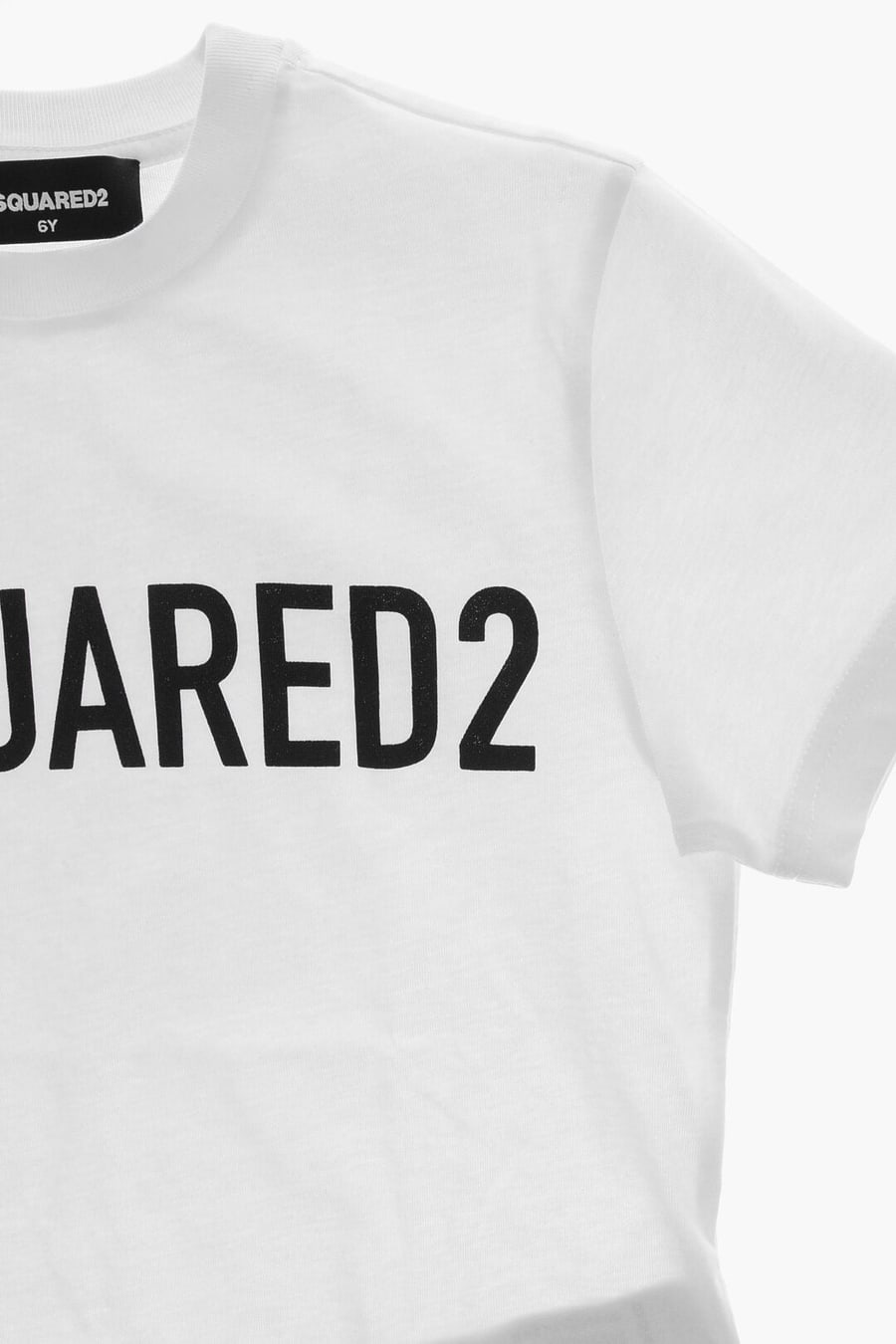 Dsquared2 Kids 0550~Cotton Crewneck T-Shirt with Contrasting Logo, view 2