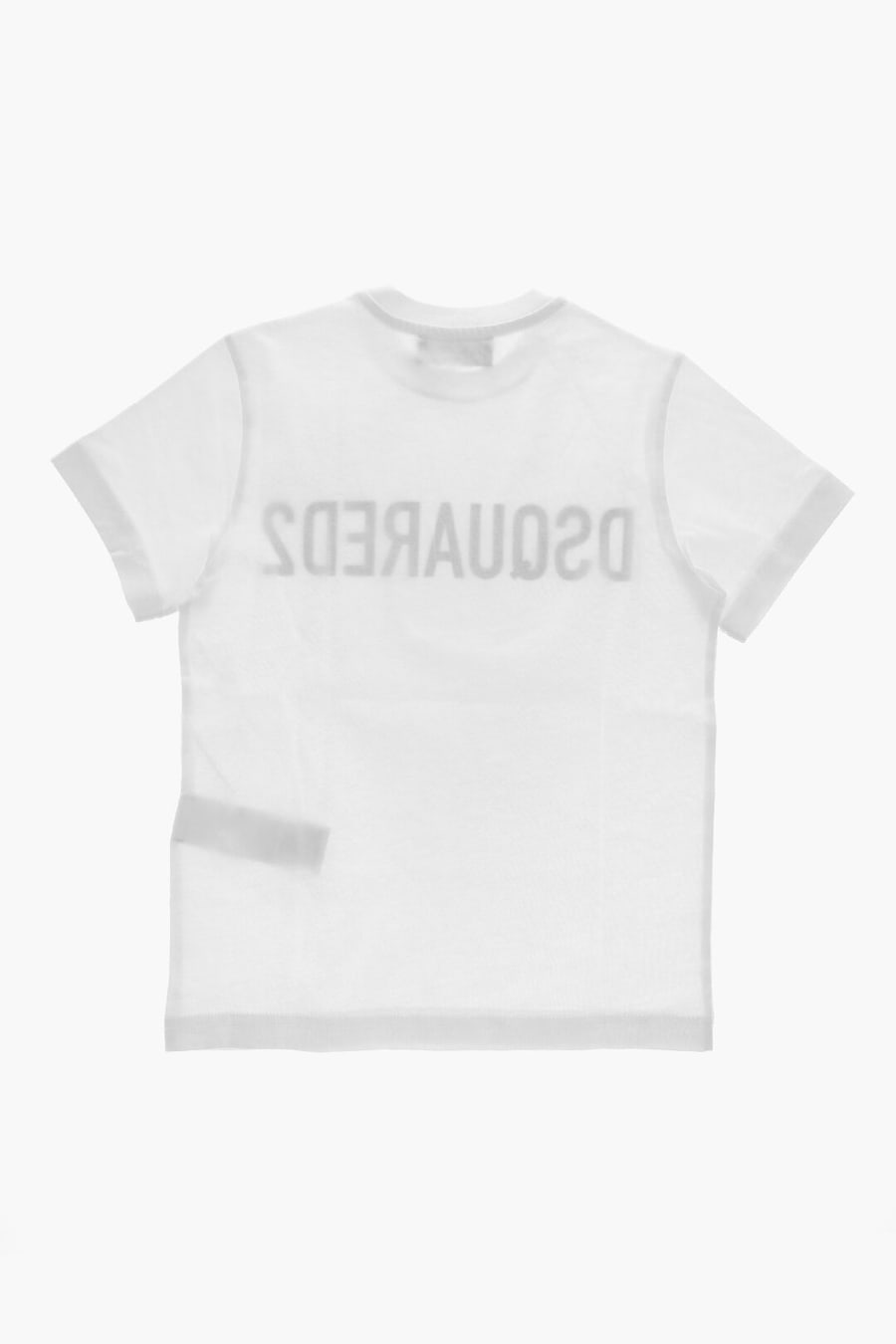 Dsquared2 Kids 0550~Cotton Crewneck T-Shirt with Contrasting Logo, view 3