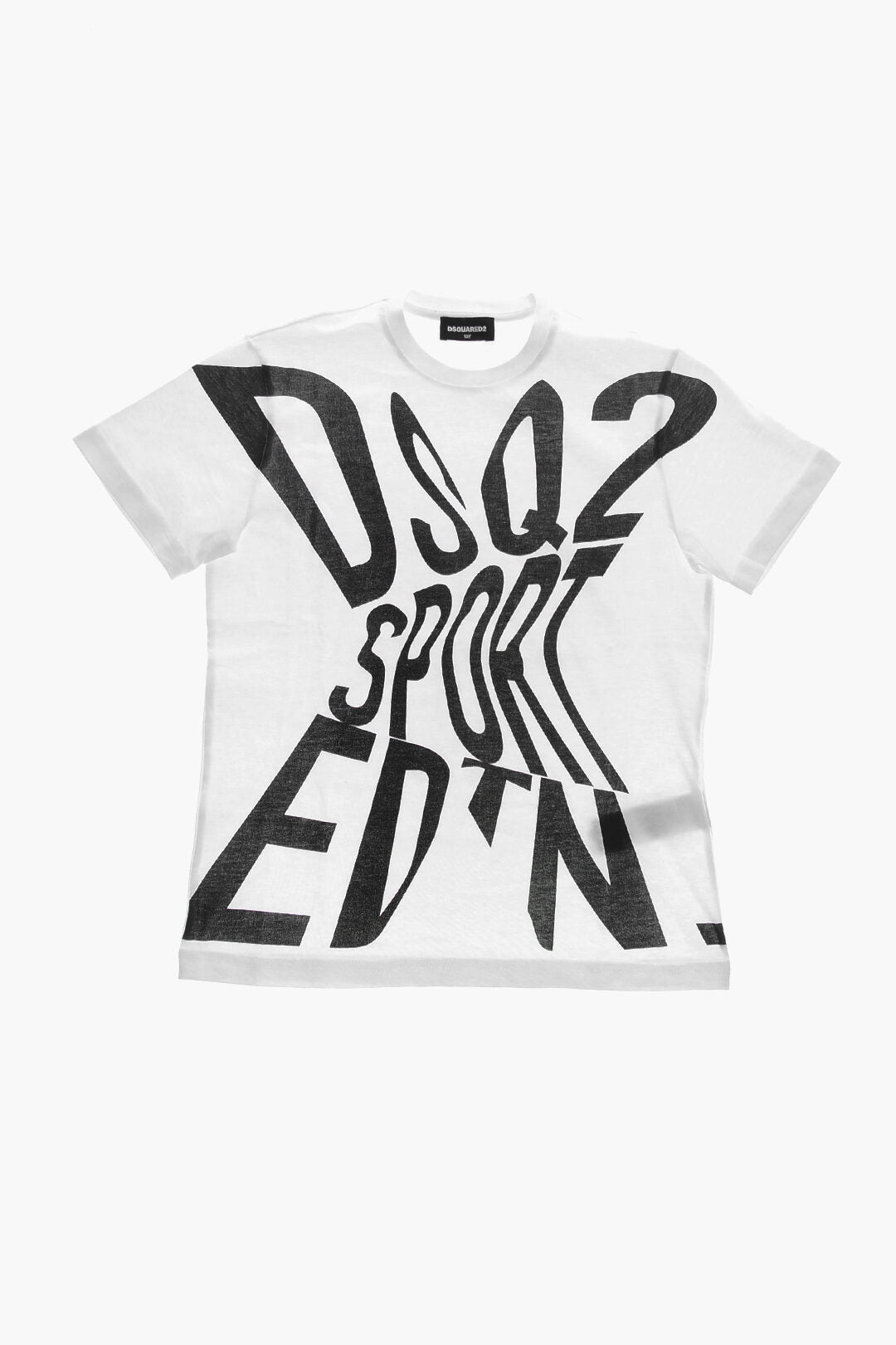 Dsquared2 Kids 0550~SPORT EDTN X Crewneck T-Shirt, Solid Colour with Contrast Print