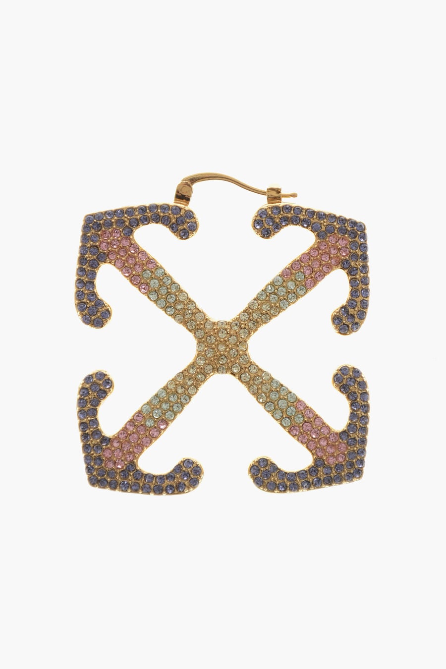 Off-White 3250~Ombre-Effect Rhinestone Maxi Single Earring