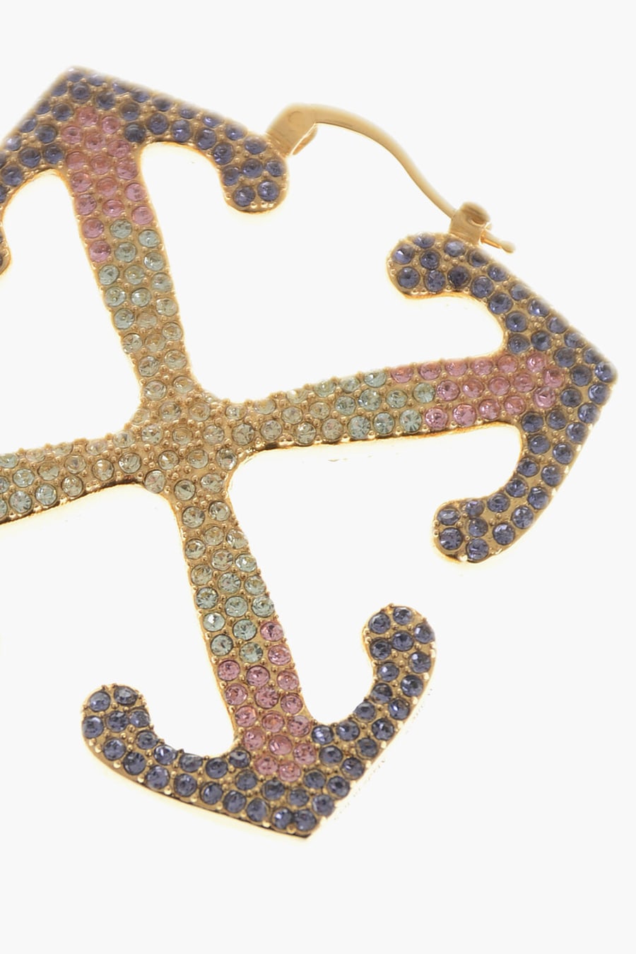 Off-White 3250~Ombre-Effect Rhinestone Maxi Single Earring, view 2