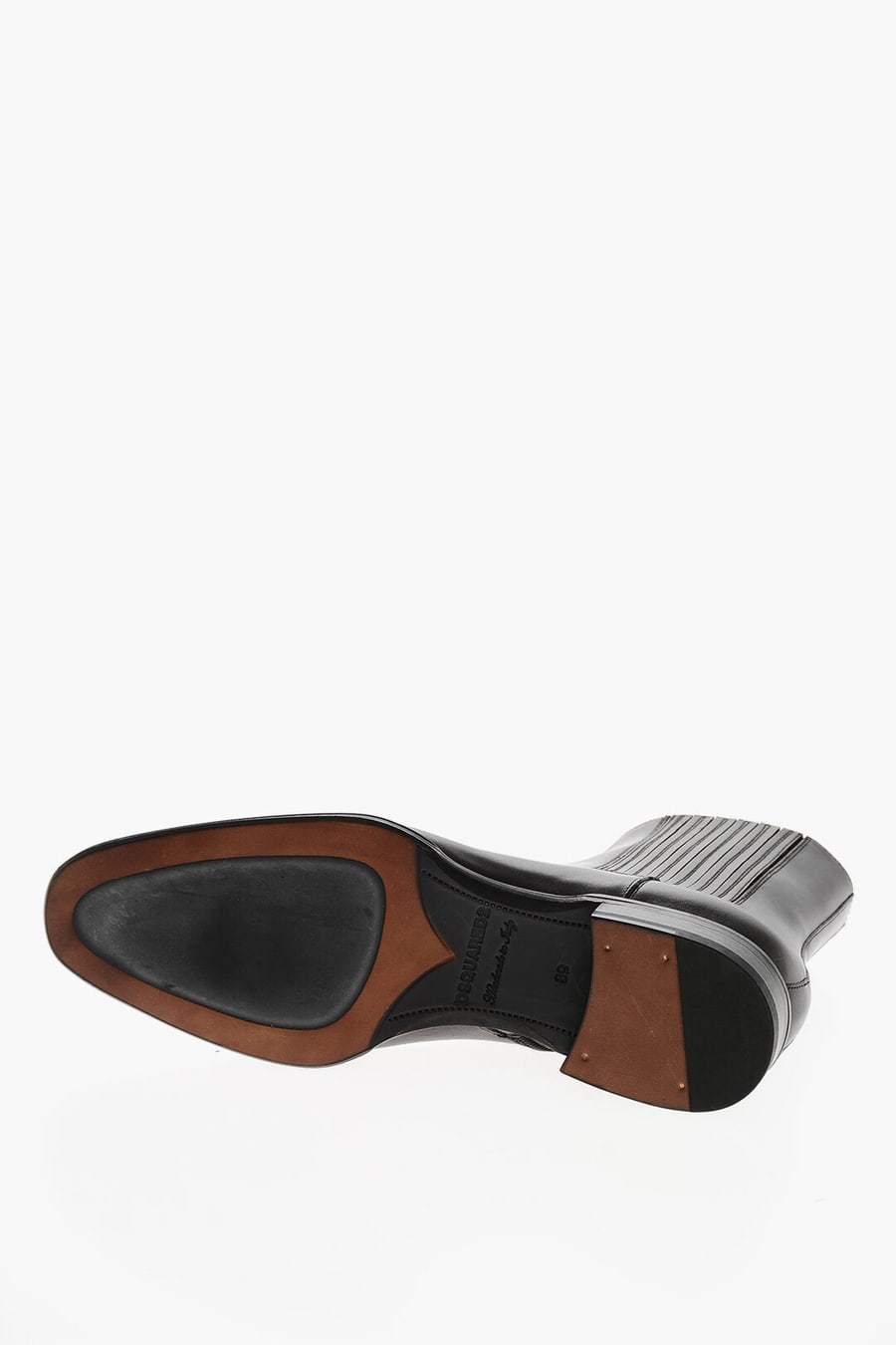 Dsquared2 2405~Leather Chelsea Boots D2 CLASSIC With Internal Zip, view 5