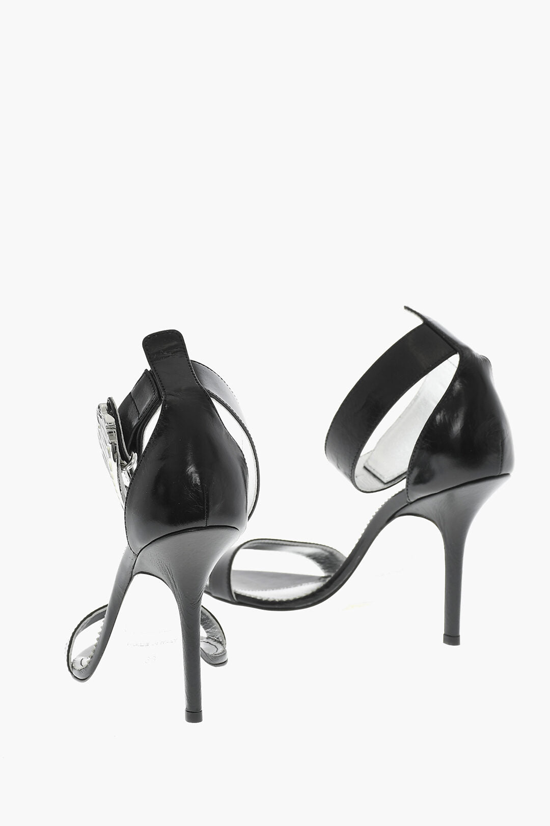 Dsquared2 3500~Leather Sandals GOTHIC with Metal Logo 11 cm