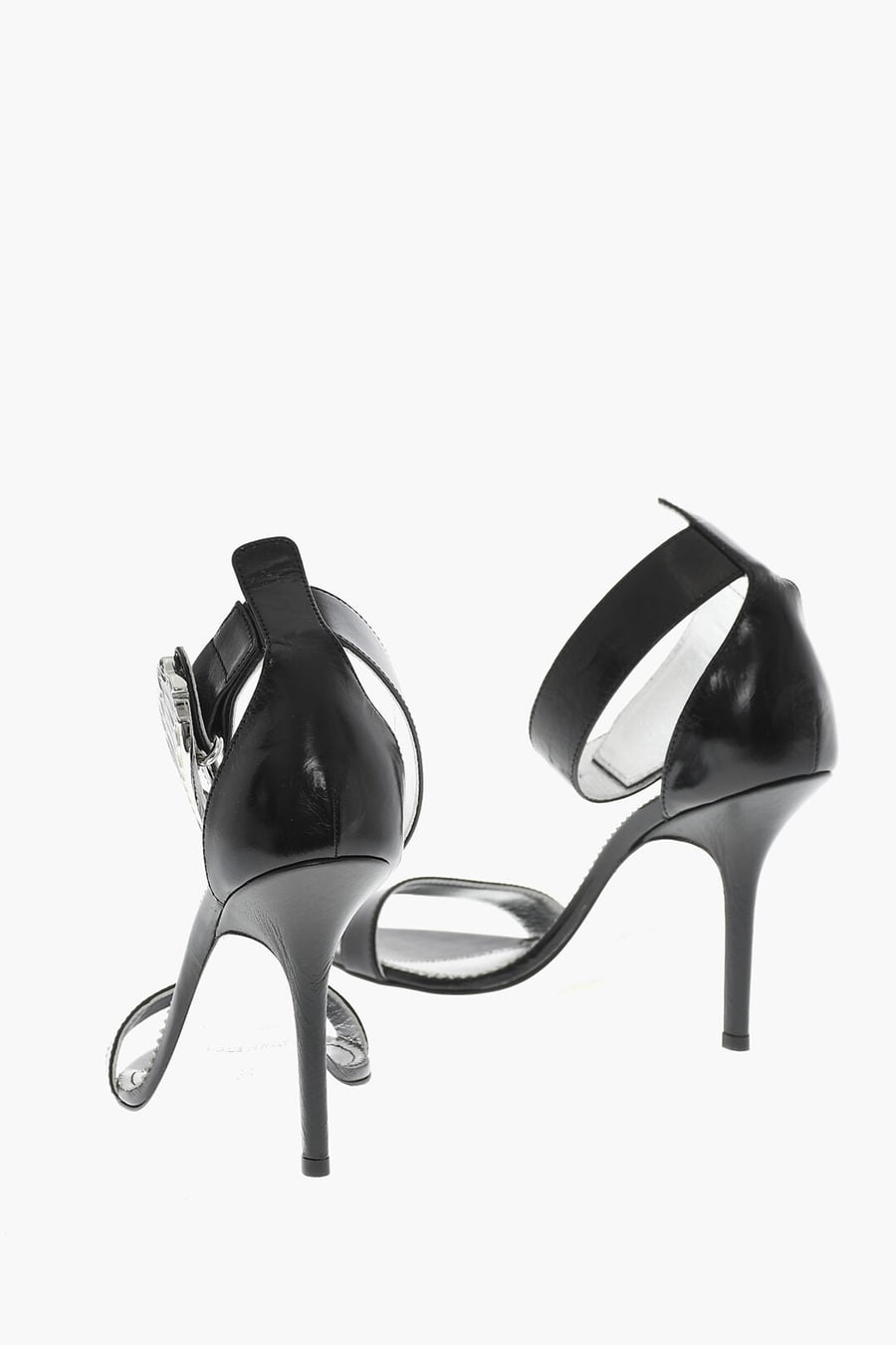 Dsquared2 3500~Leather Sandals GOTHIC with Metal Logo 11 cm