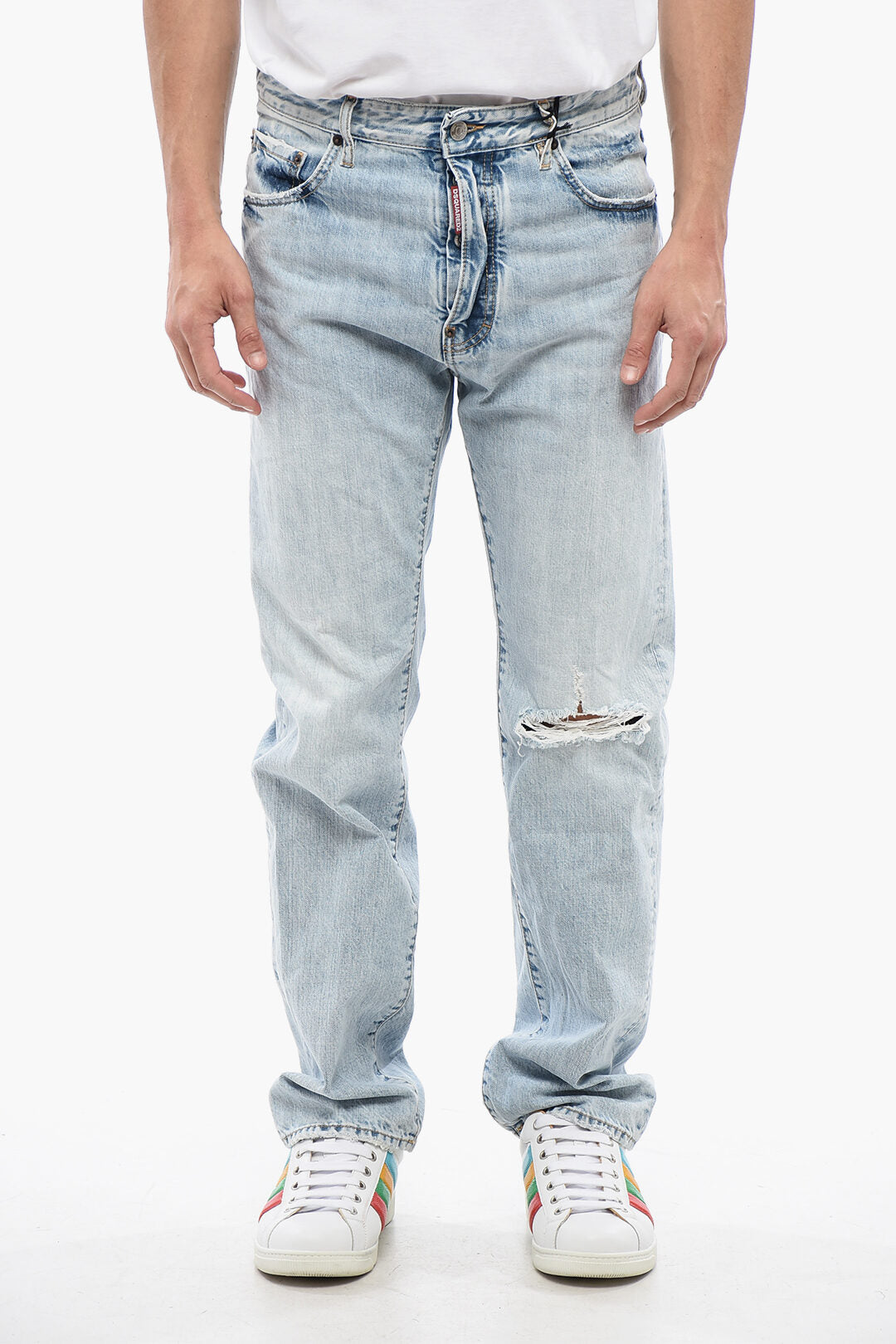 Dsquared2 2405~642 Light-Wash Distressed Jeans 19 cm