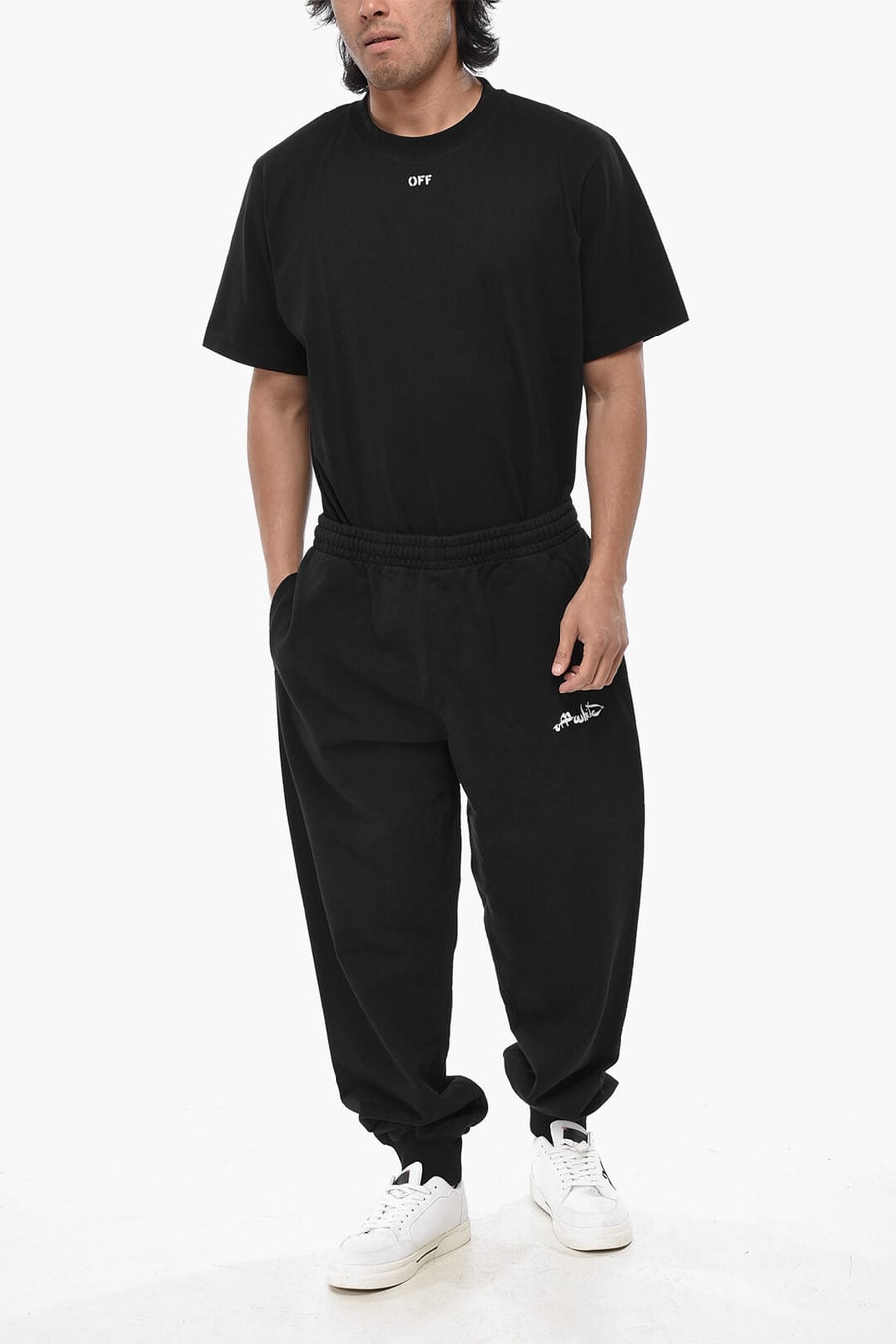 Off-White 3500~Cotton Joggers SCRIPT With Embroidered Logo, view 2