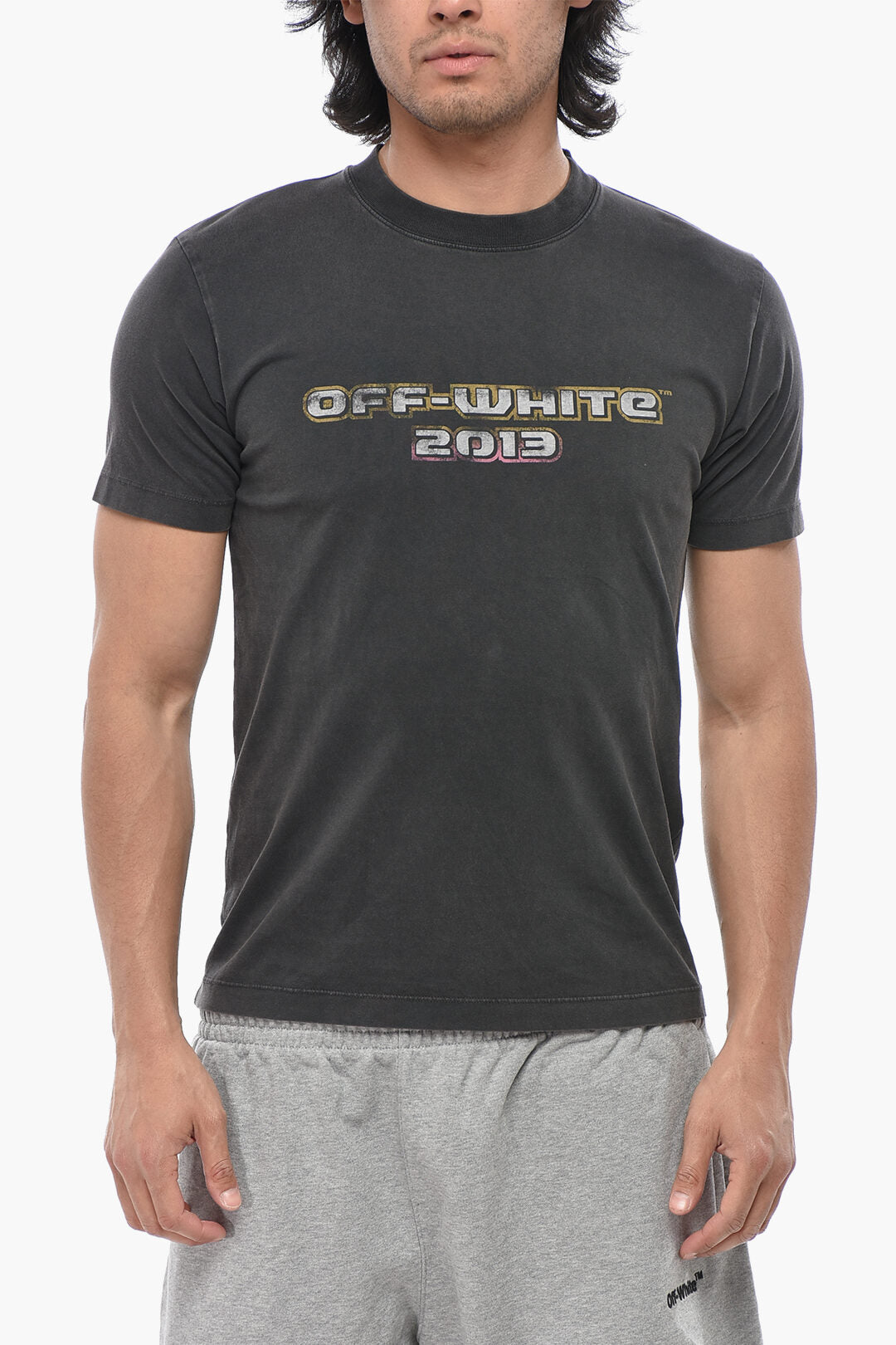 Off-White 2470~Cotton T-Shirt DIGIT BACCHUS With Print