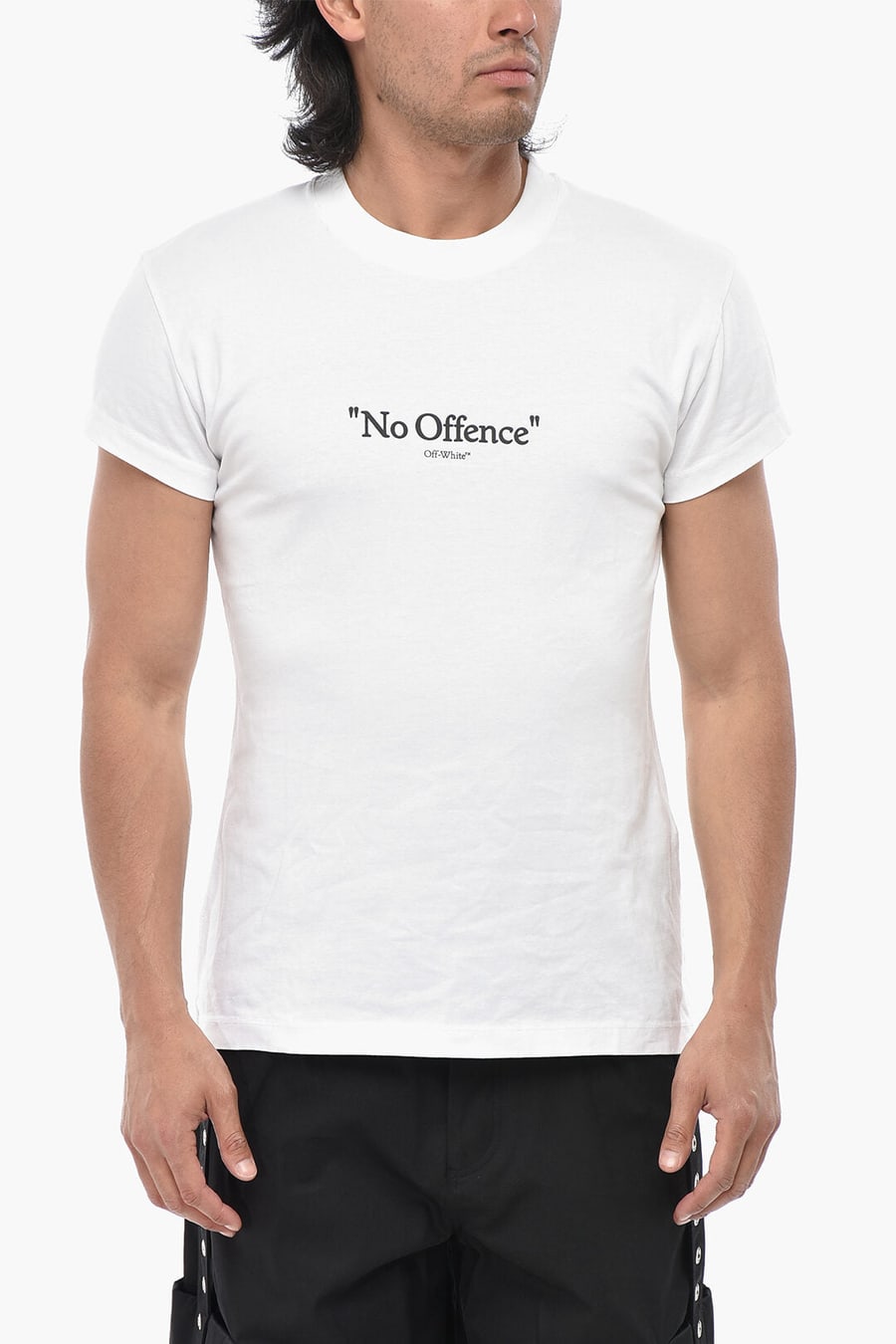 Off-White 2405~Slim-Fit T-Shirt NO OFFENCE With Print