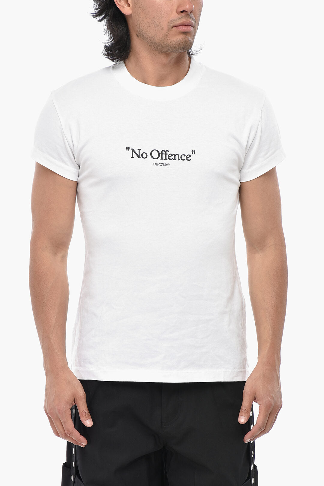 Off-White 2405~Slim-Fit T-Shirt NO OFFENCE With Print