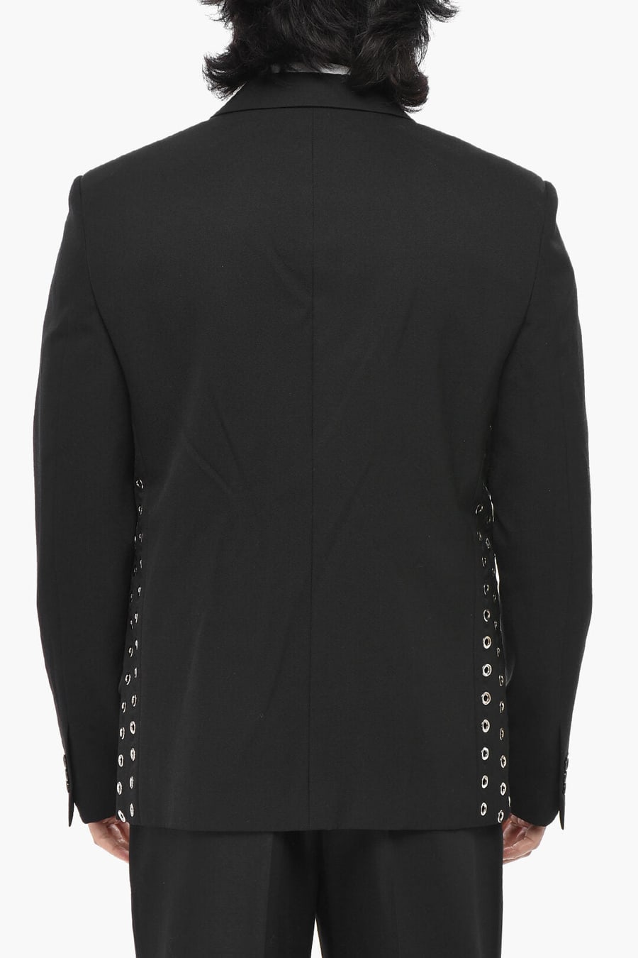 Off-White 3500~Virgin Wool Blazer EYELET BELT with Eyelet Detailing, view 2