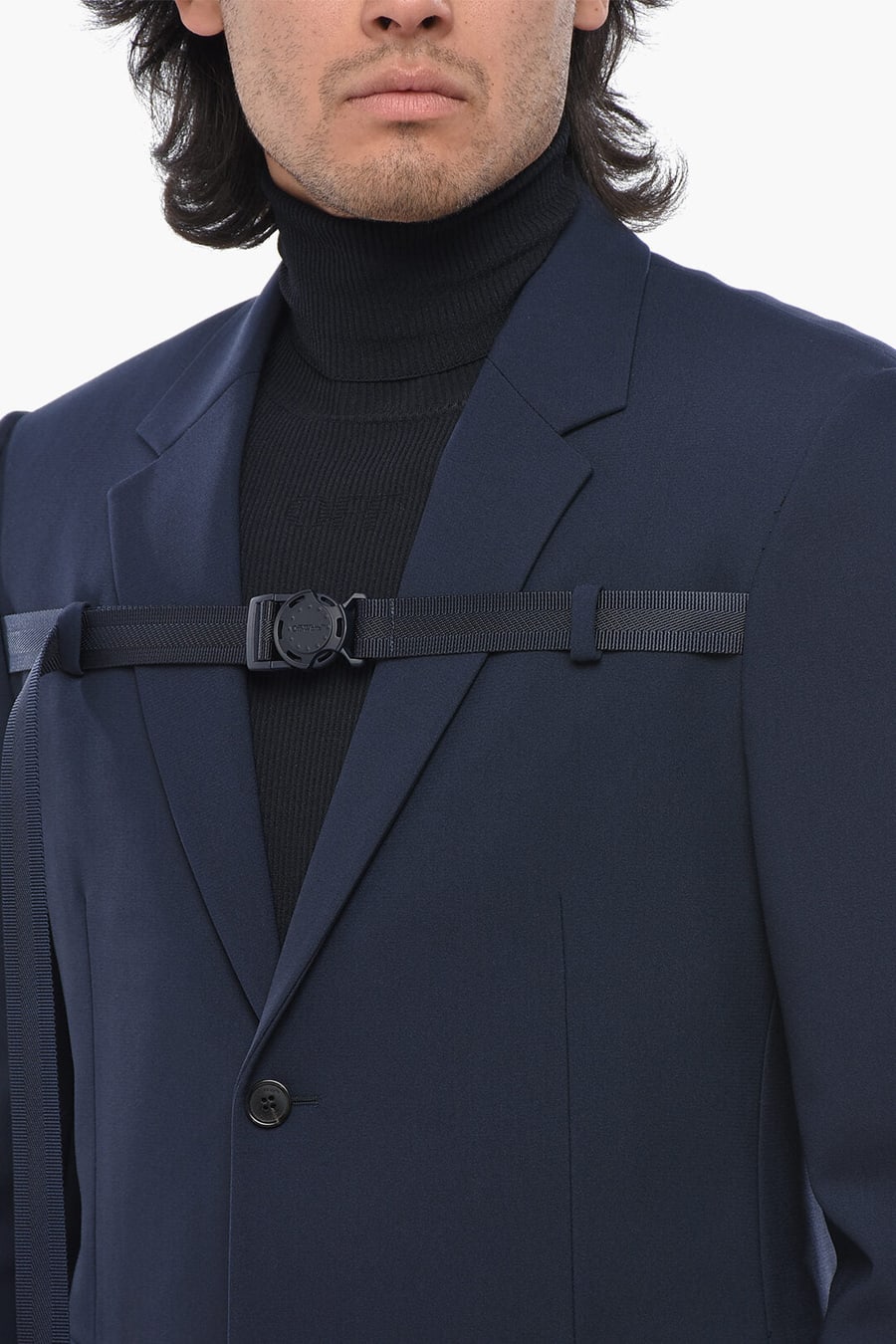 Off-White 2405~Wool-Tech Blazer BUCKLEUP with Front Buckle, view 3