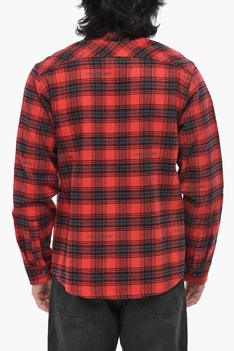 Off-White 2550~Flannel Shirt STENCIL With Checked Pattern, view 2