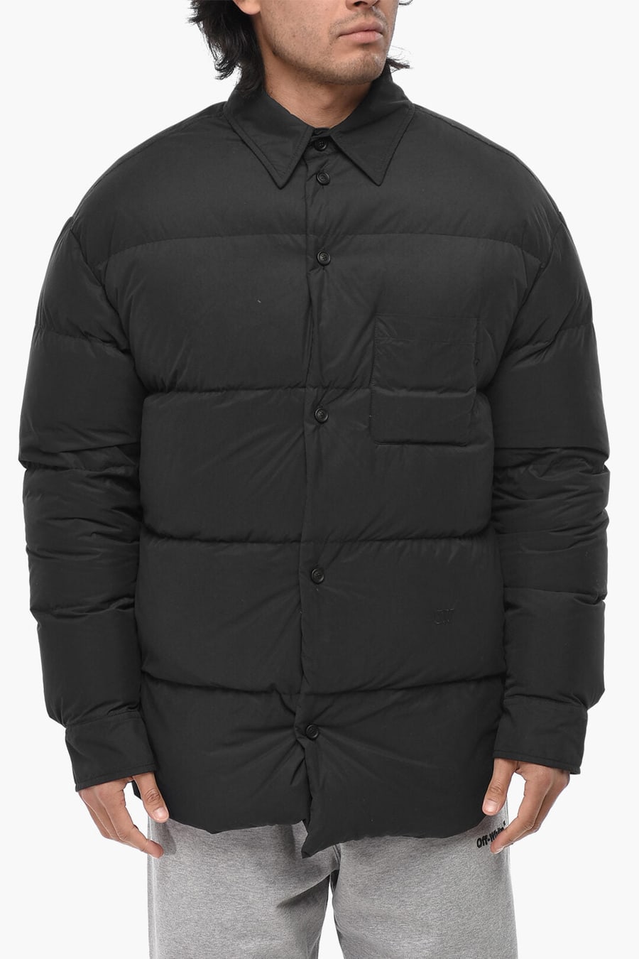 Off-White 3500~Quilted Jacket OW with Snap Buttons