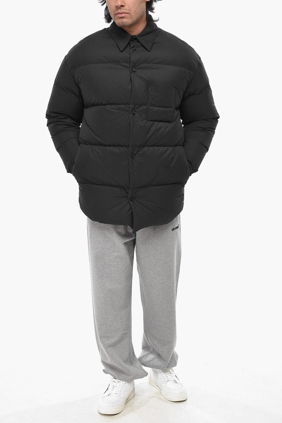 Off-White 3500~Quilted Jacket OW with Snap Buttons, view 3