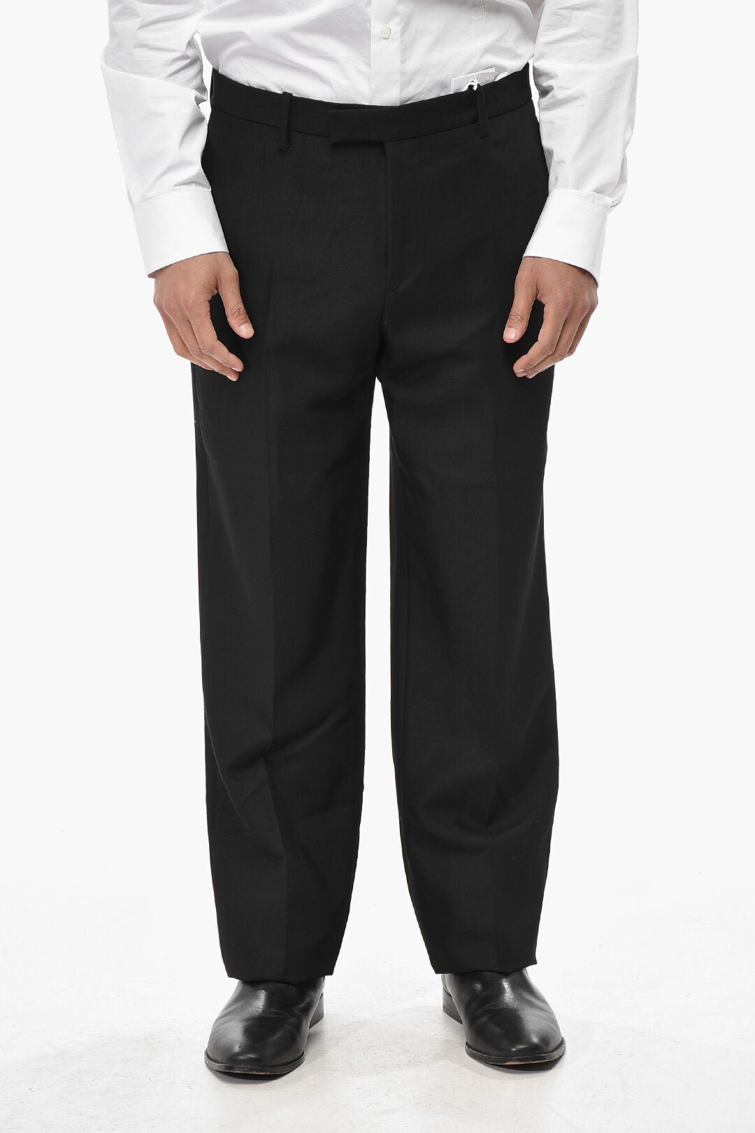 Off-White 3500~4-Pocket Virgin Wool Trousers With Belt Loops